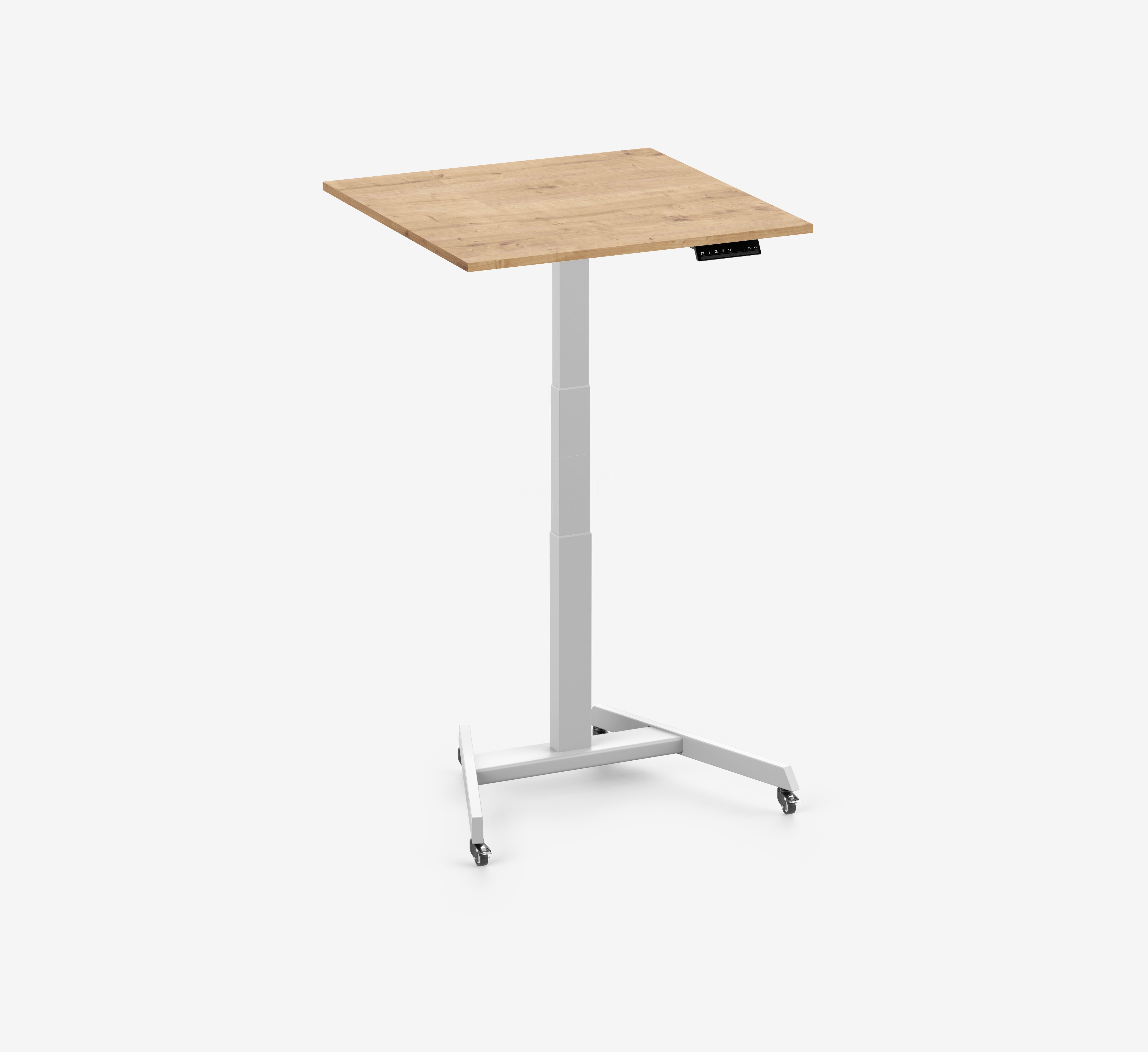 FOKUS Single bureau Wit Eiken 80x80