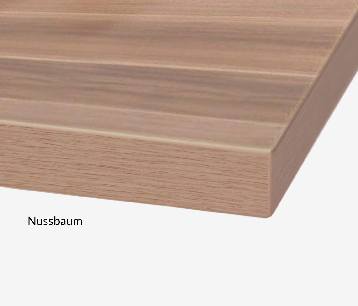 Rechthoekig tafelblad met melamine decor in walnoot, 1800 x 1000 x 25 mm