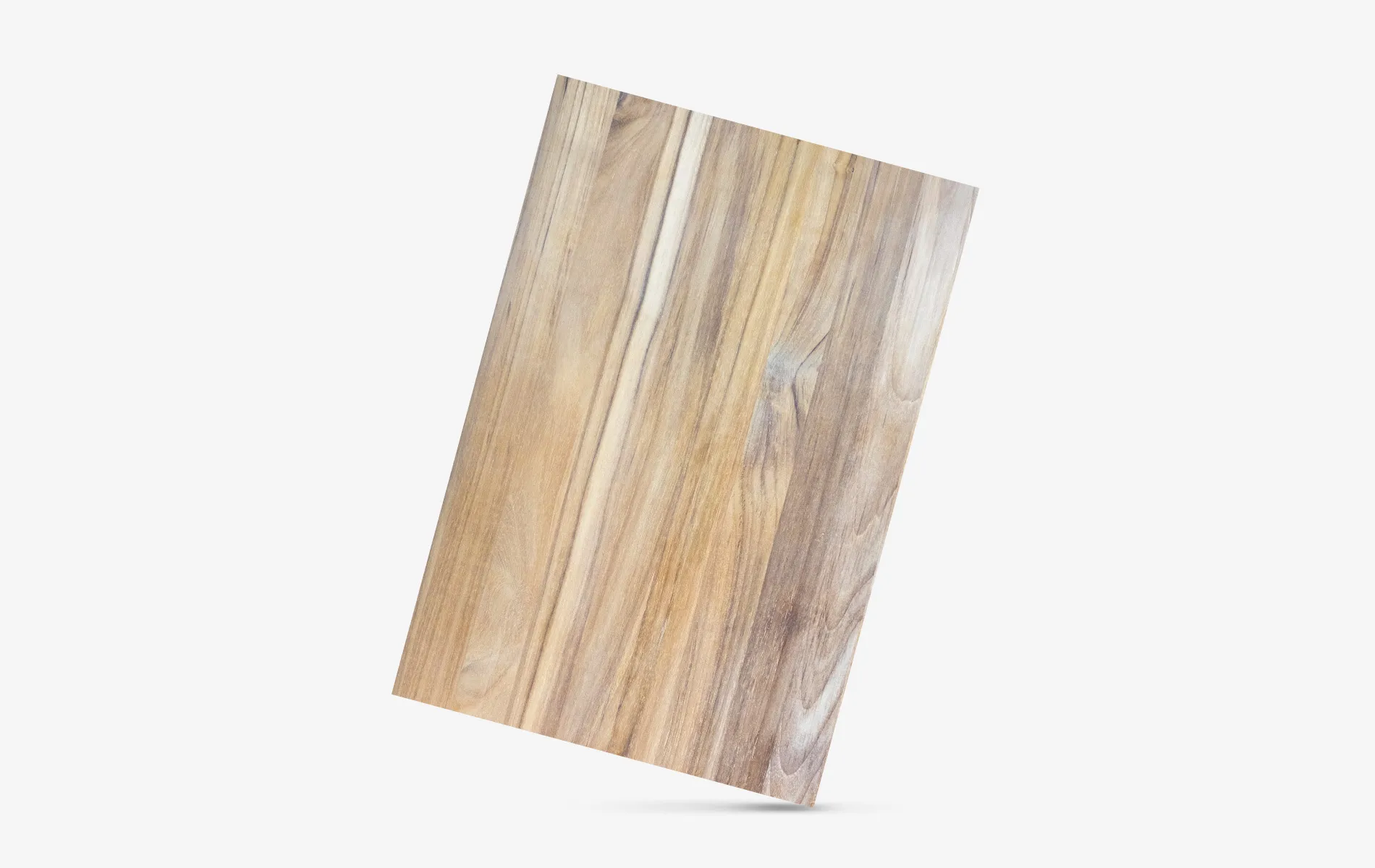 Teak tafelblad met doorlopende latten