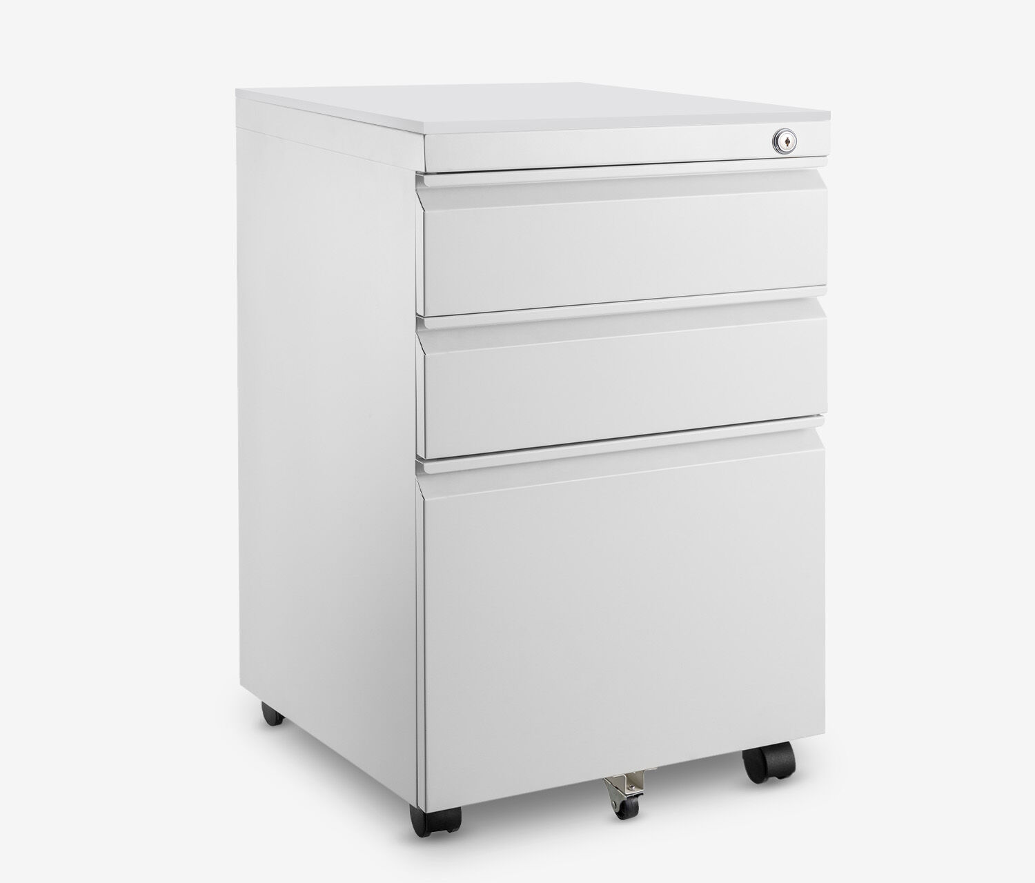 Metalen rolcontainer Wit Lichtgrijs