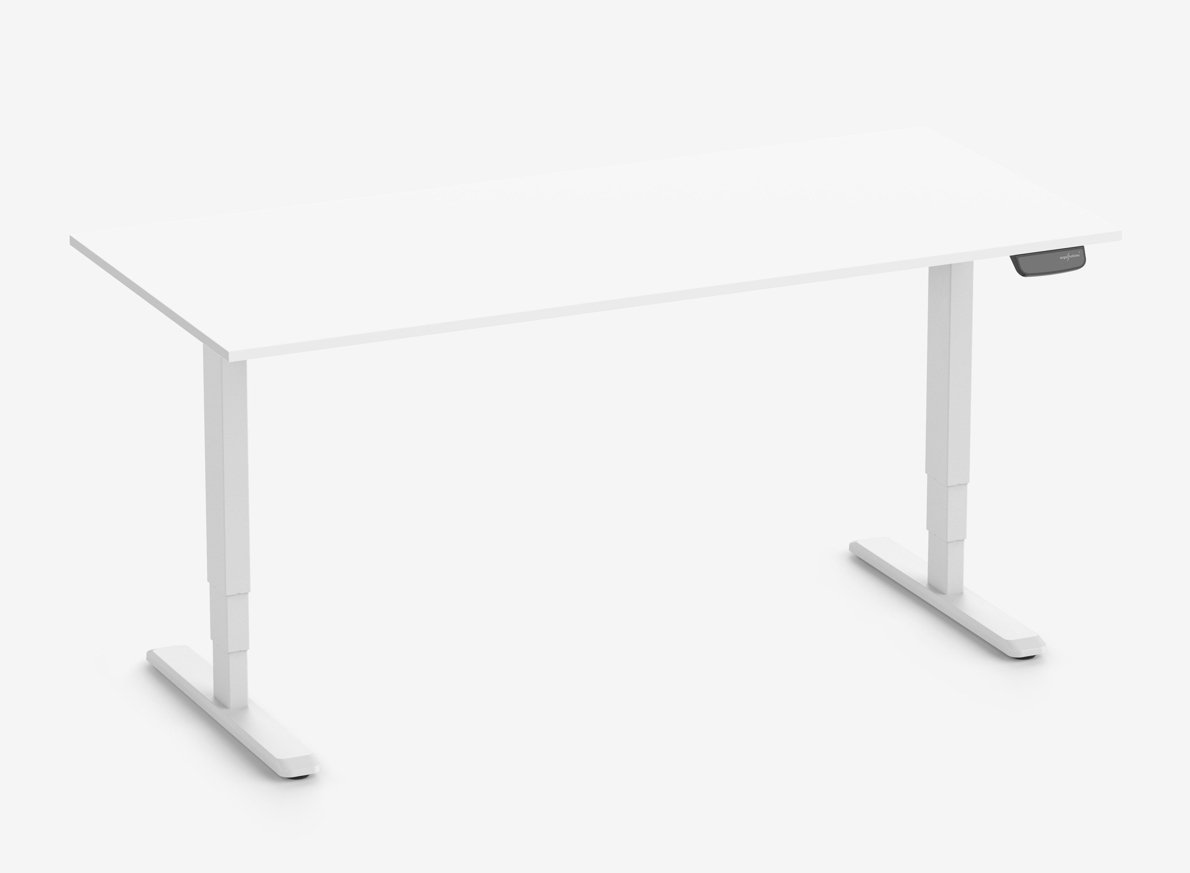 PRIMUS Rechthoekig bureau, frame wit, tafelblad 1800 x 800 x 19 mm Topwit