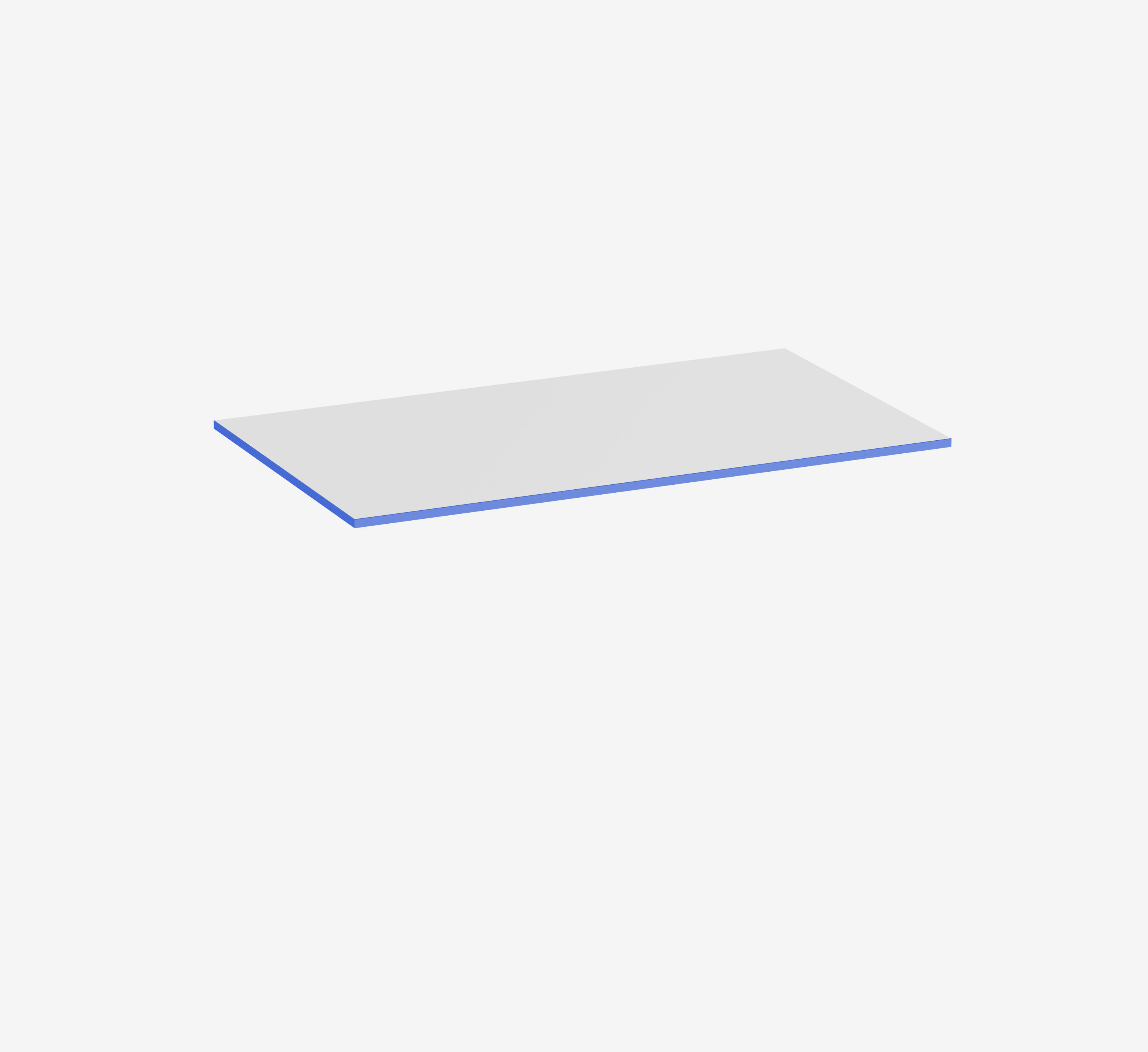 Gaming Tafelblad Wit Rechthoek Topwit Royal Blue 1400 x 800 x 19 mm