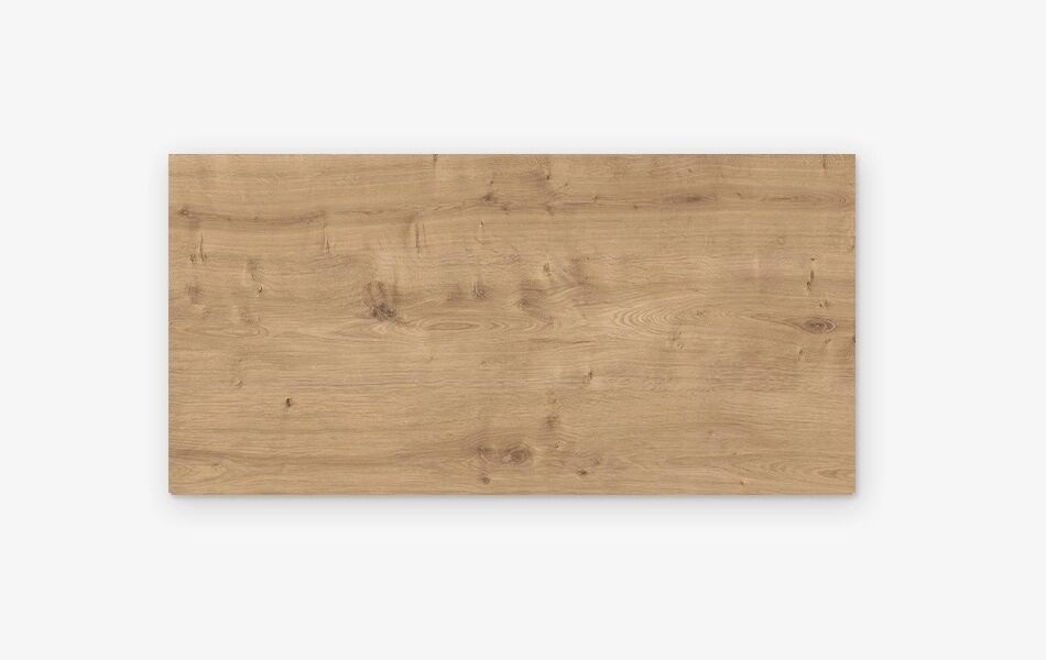 Rechthoekig tafelblad met melamine decor in 18 maten