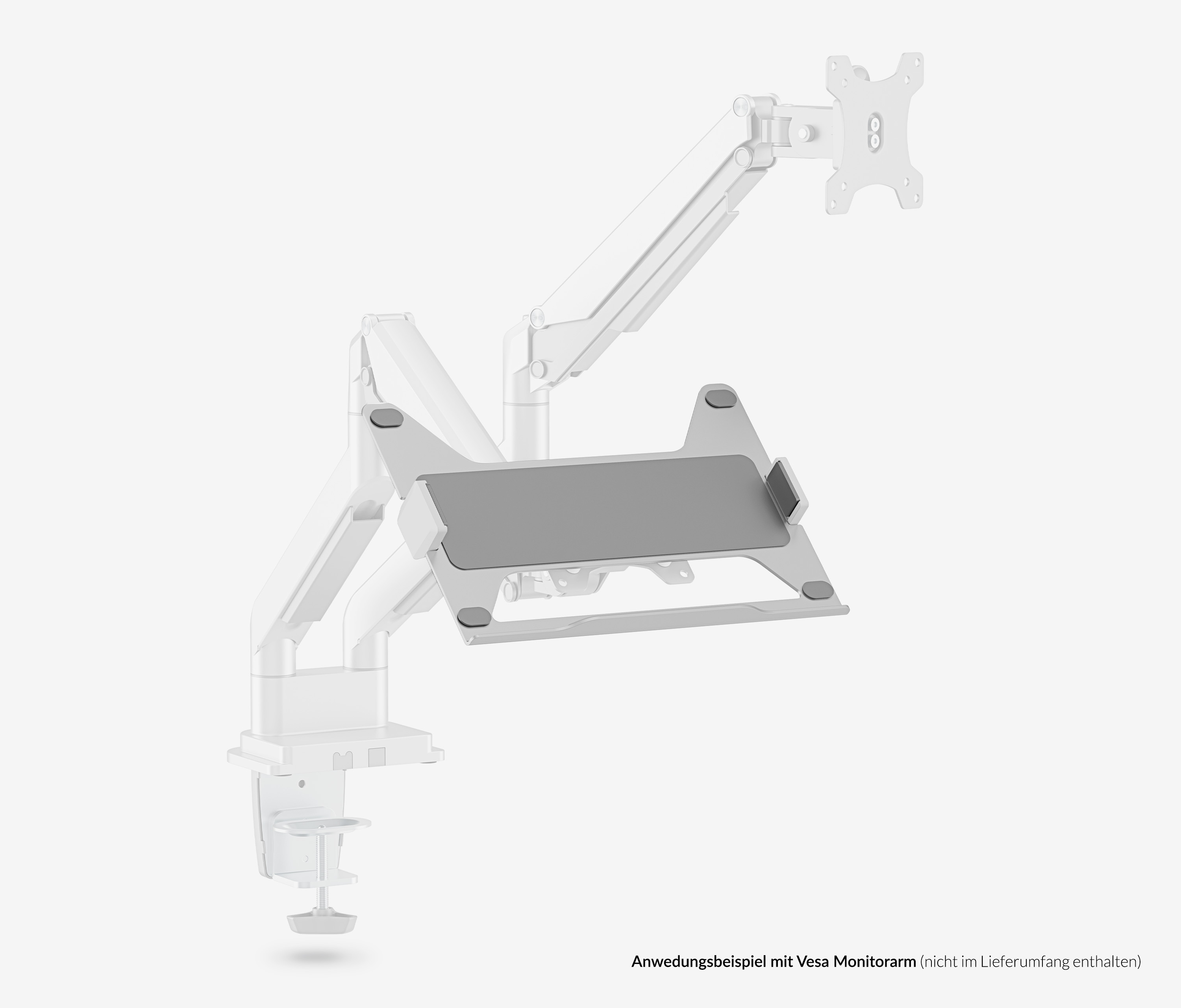 Laptophouder voor VESA-monitorarmen