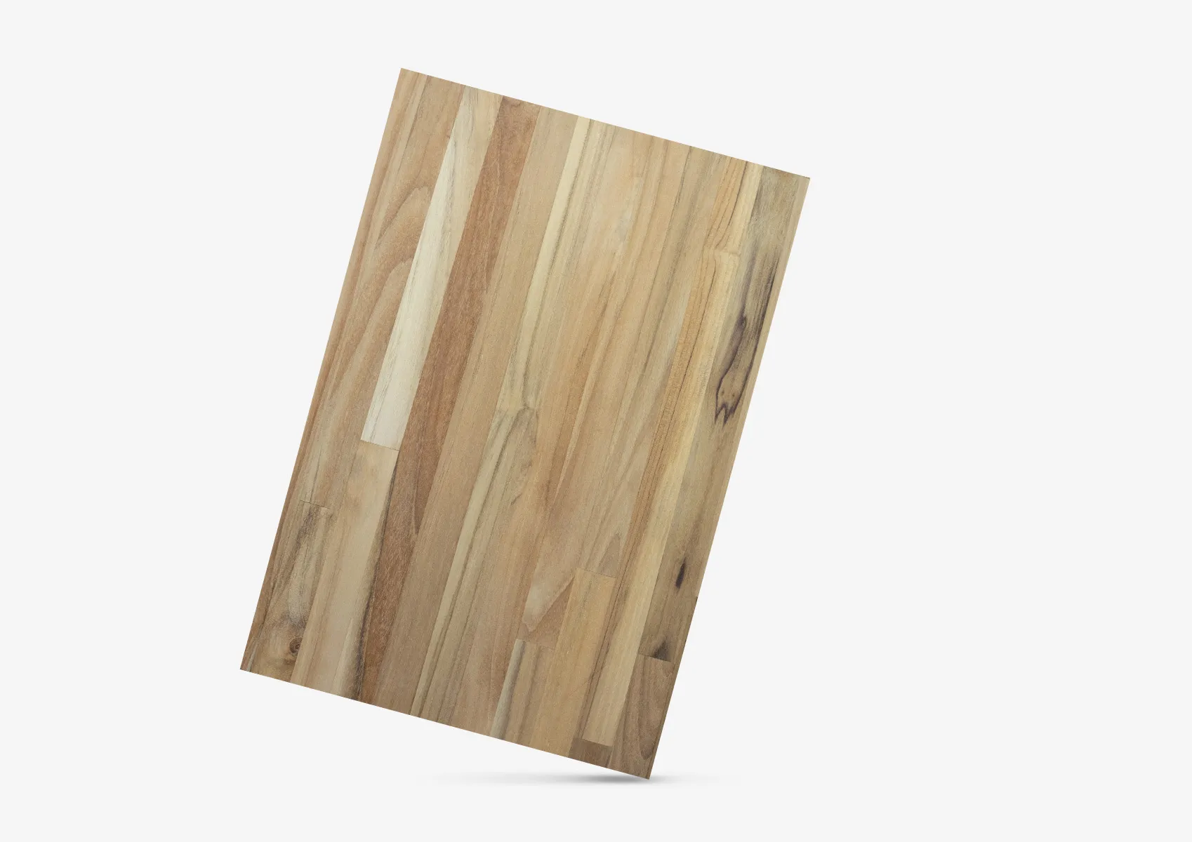 Teak paneel met korte latten