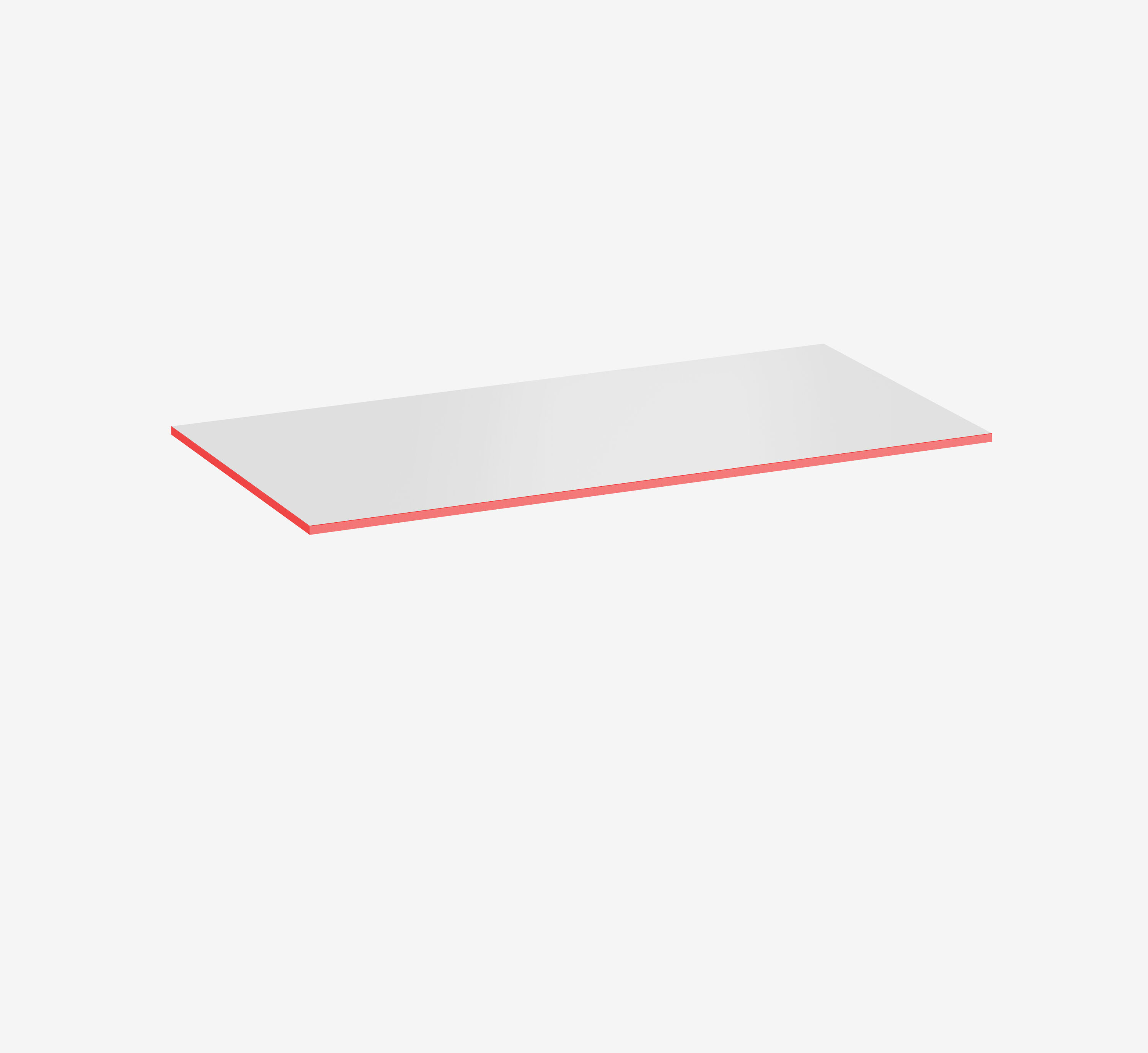 Gaming Tafelblad Wit Rechthoek Wit Silktouch Fire Red 1600 x 800 x 19 mm