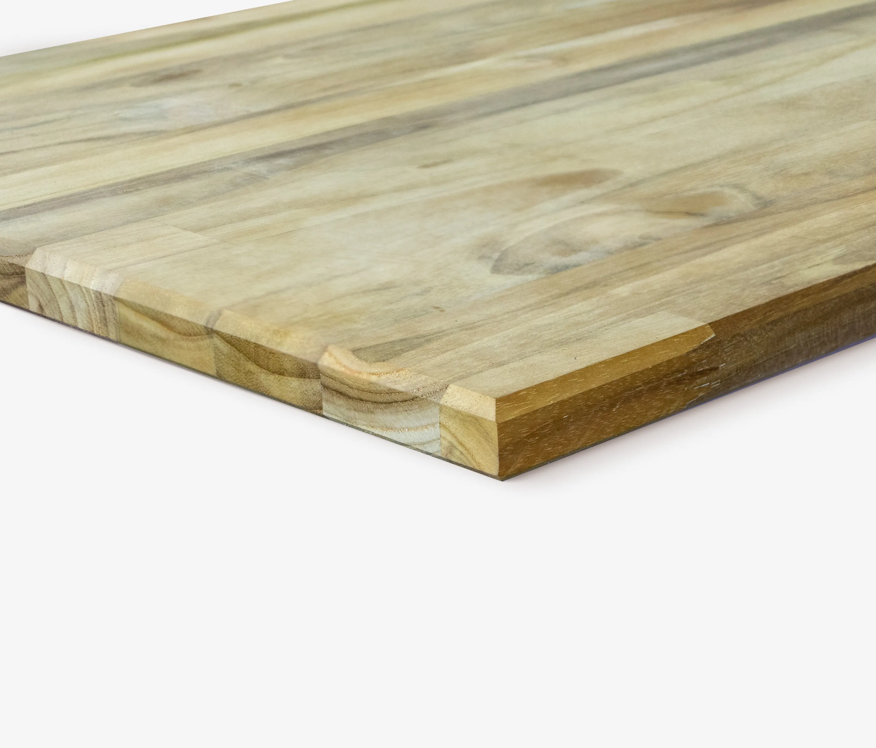 Teak paneel met korte latten