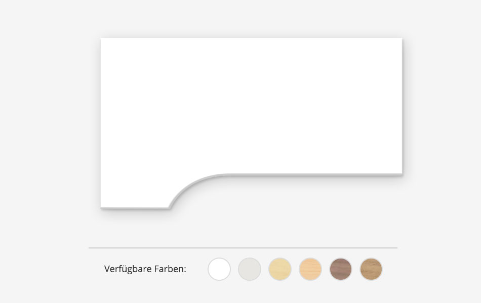 Vrije-vorm tafelblad melamine coating in 3 maten