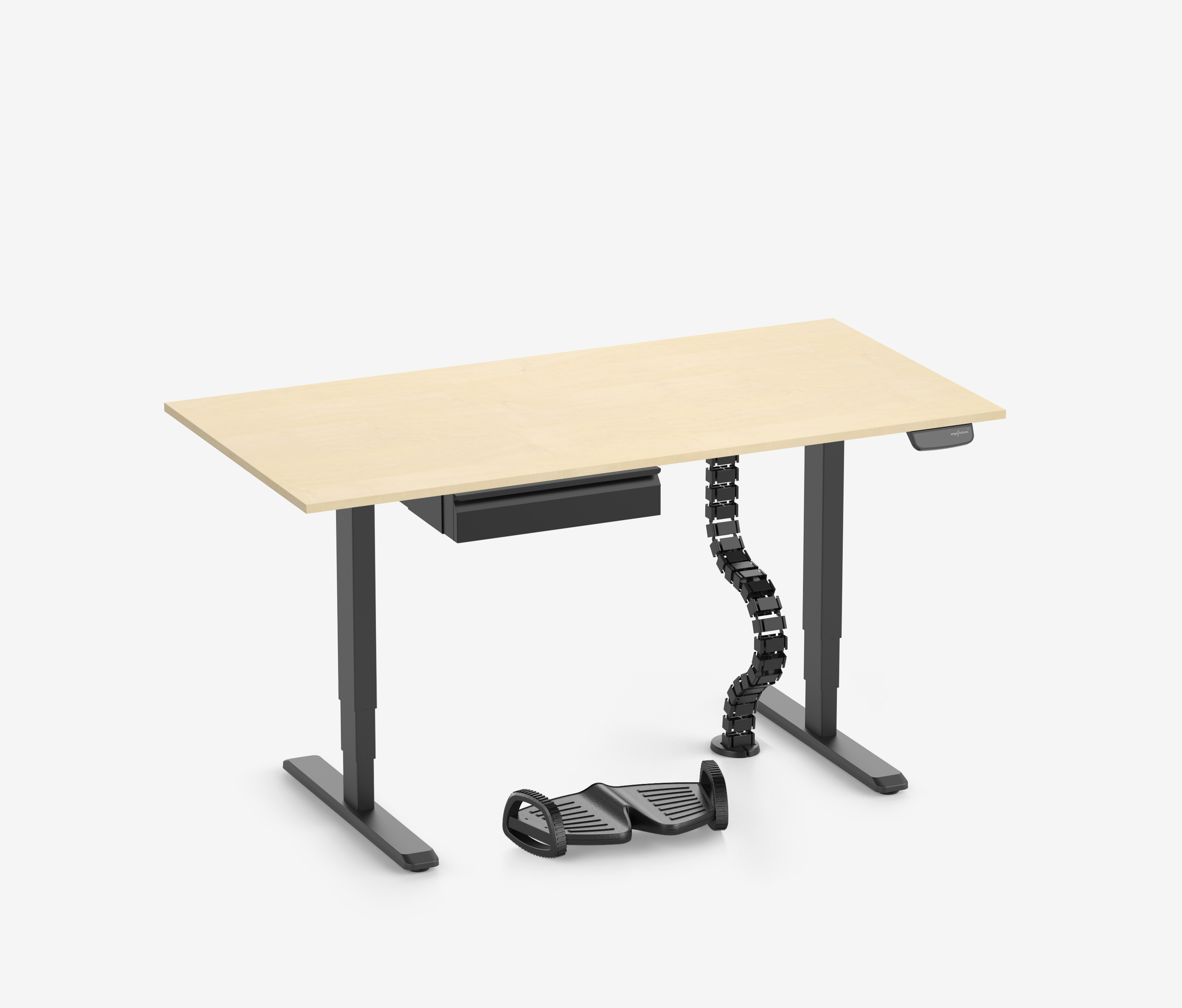 PRIMUS bureau + lade, kabelslang & voetsteun