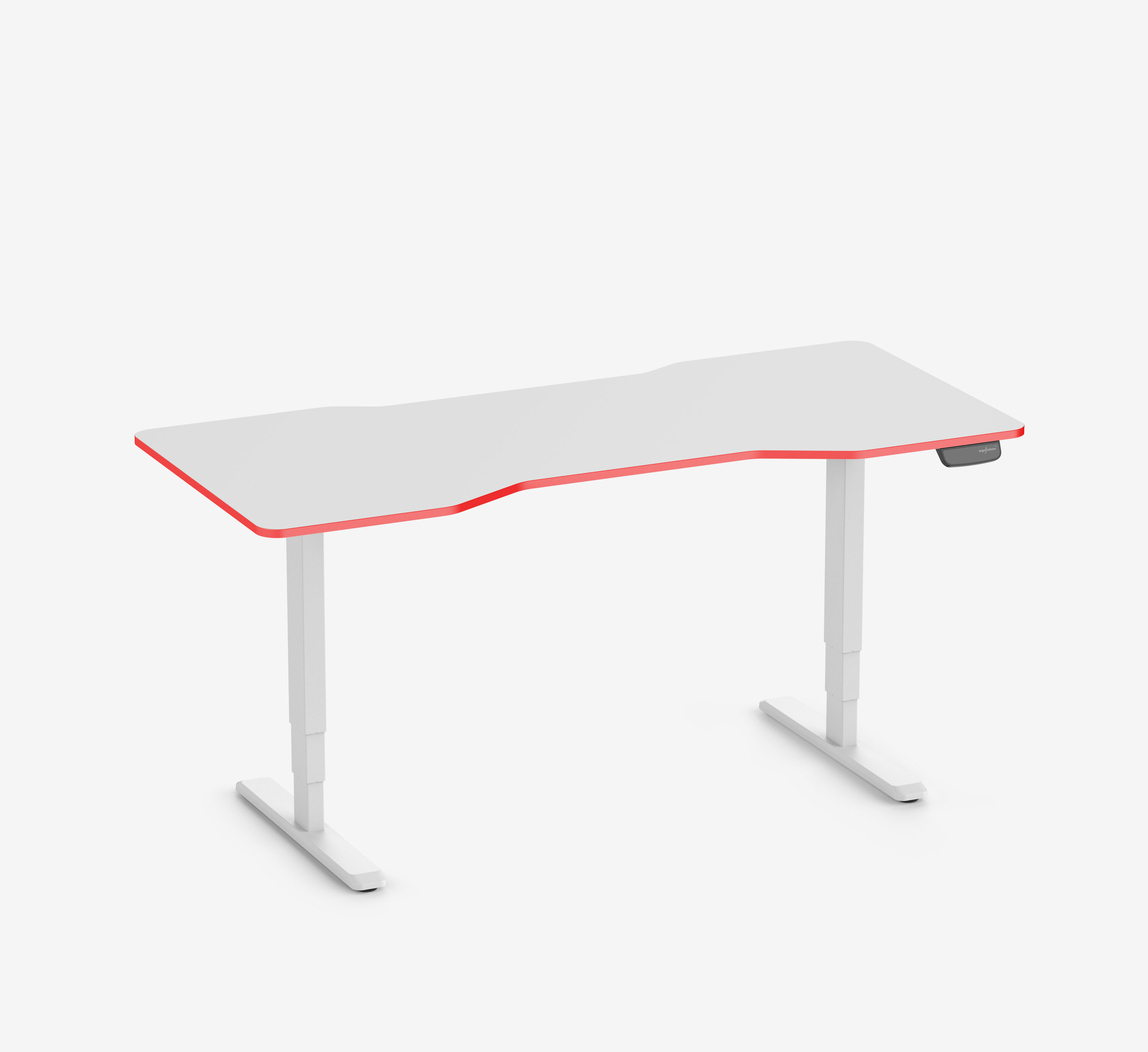 Primus Gaming bureau Cockpit, Wit Klassiek Fire Red 180x80
