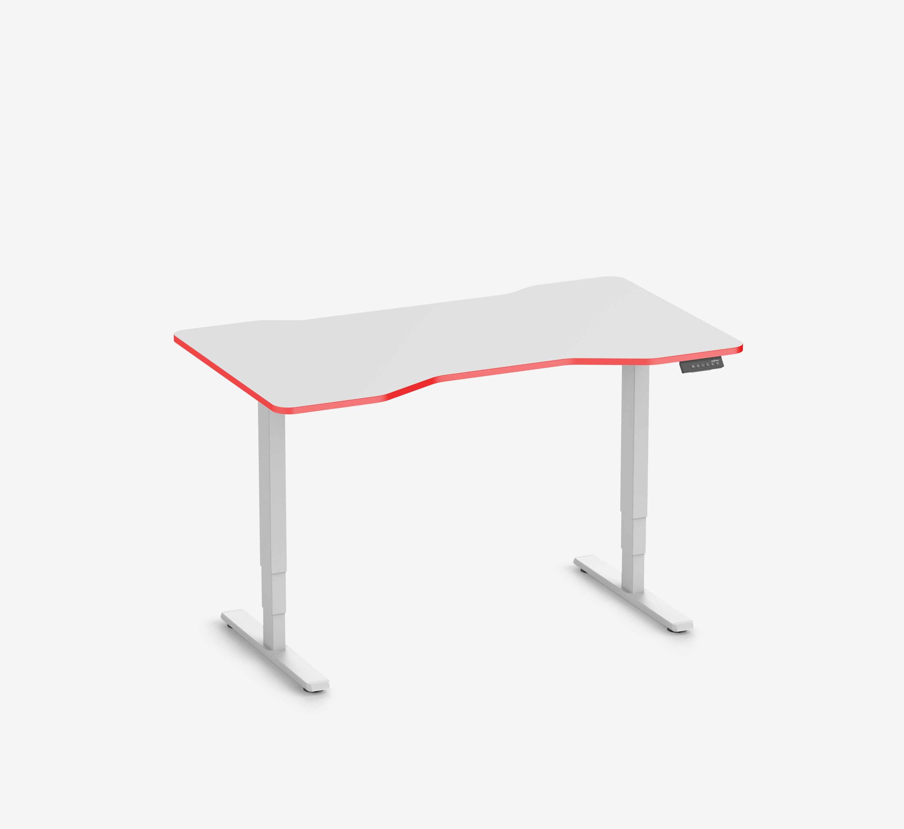 FOKUS Gaming bureau Wit 140x80 Cockpit Fire Red