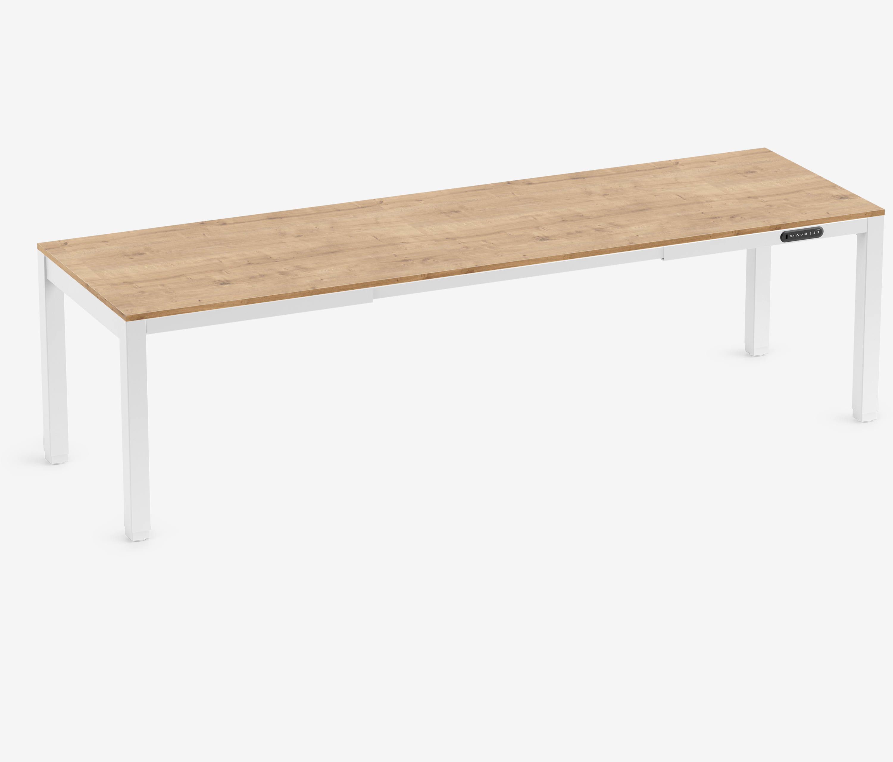 PRIMUS 4-poot bureau Wit Eiken 2600 x 800 x 25 mm