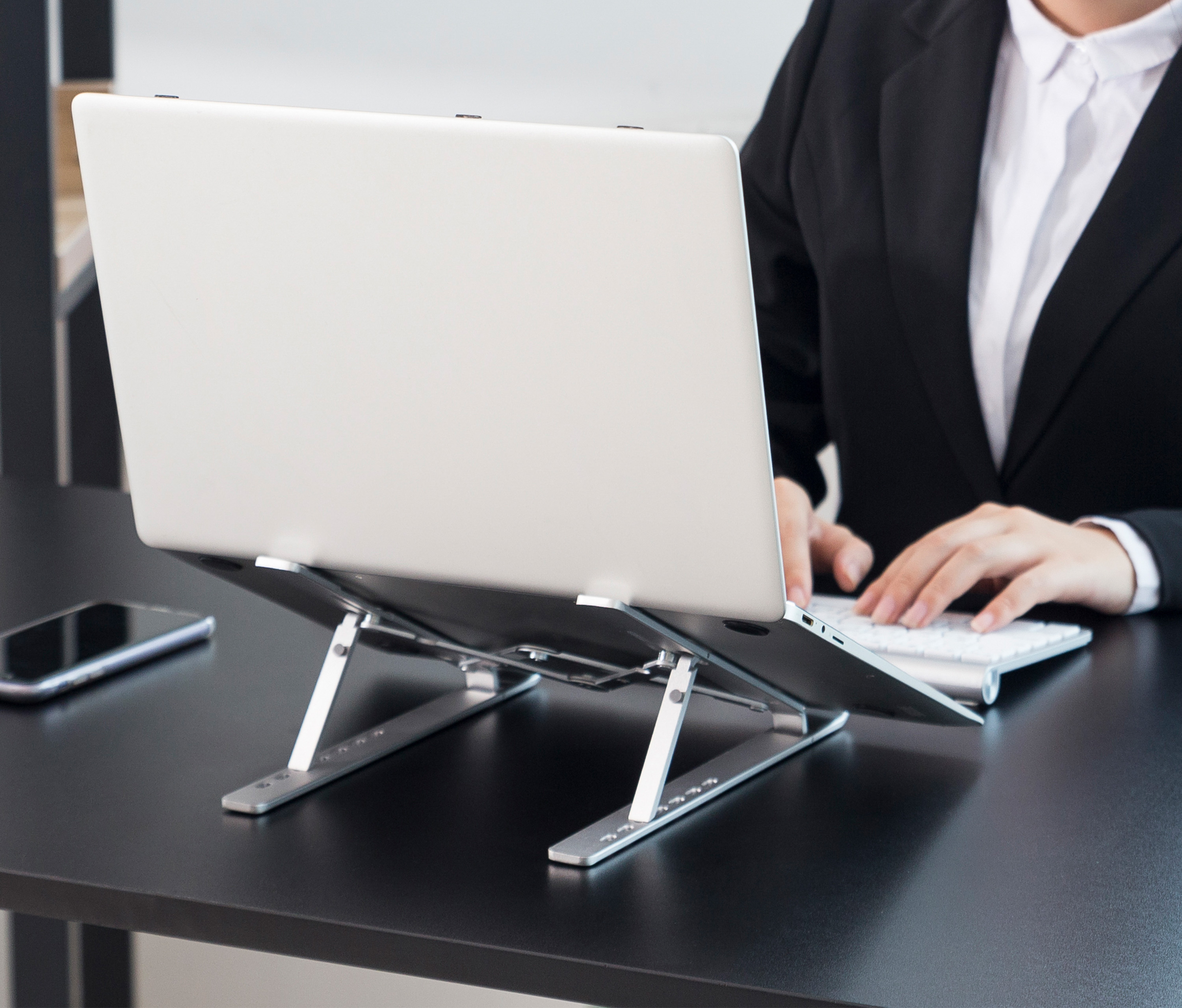 Mobiele aluminium laptopstandaard