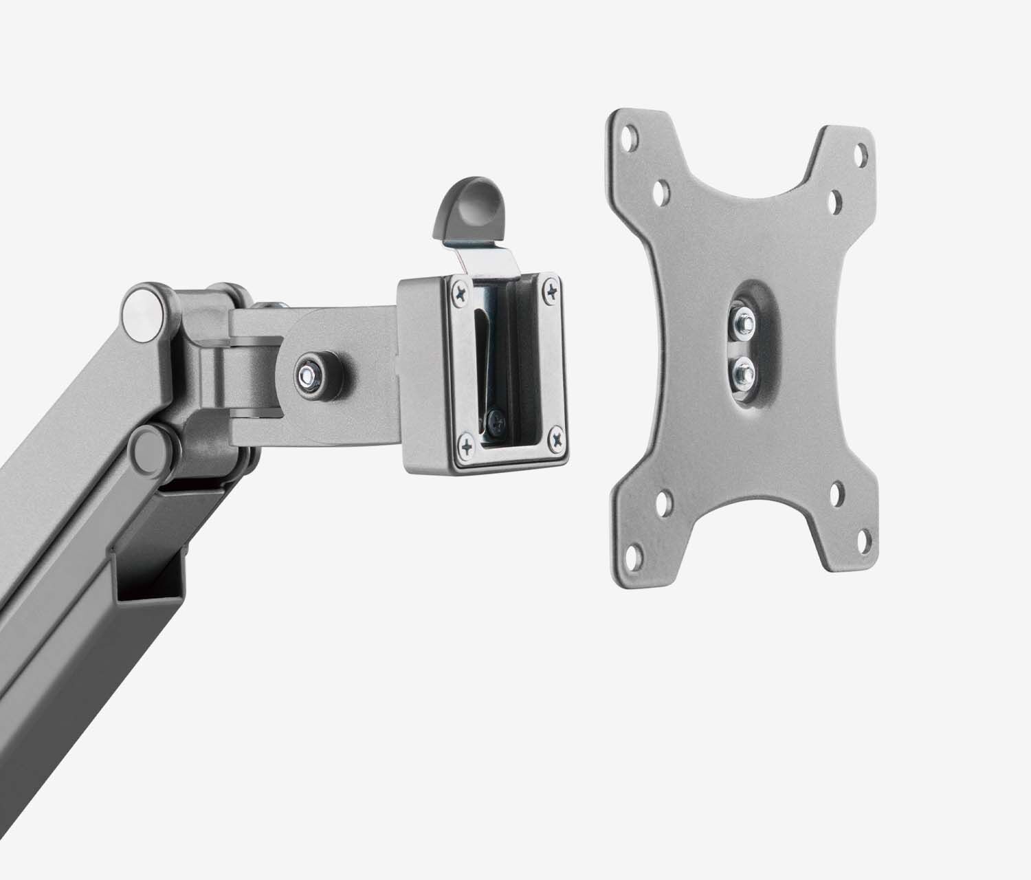 Enkele gasveer monitorarm - zwart