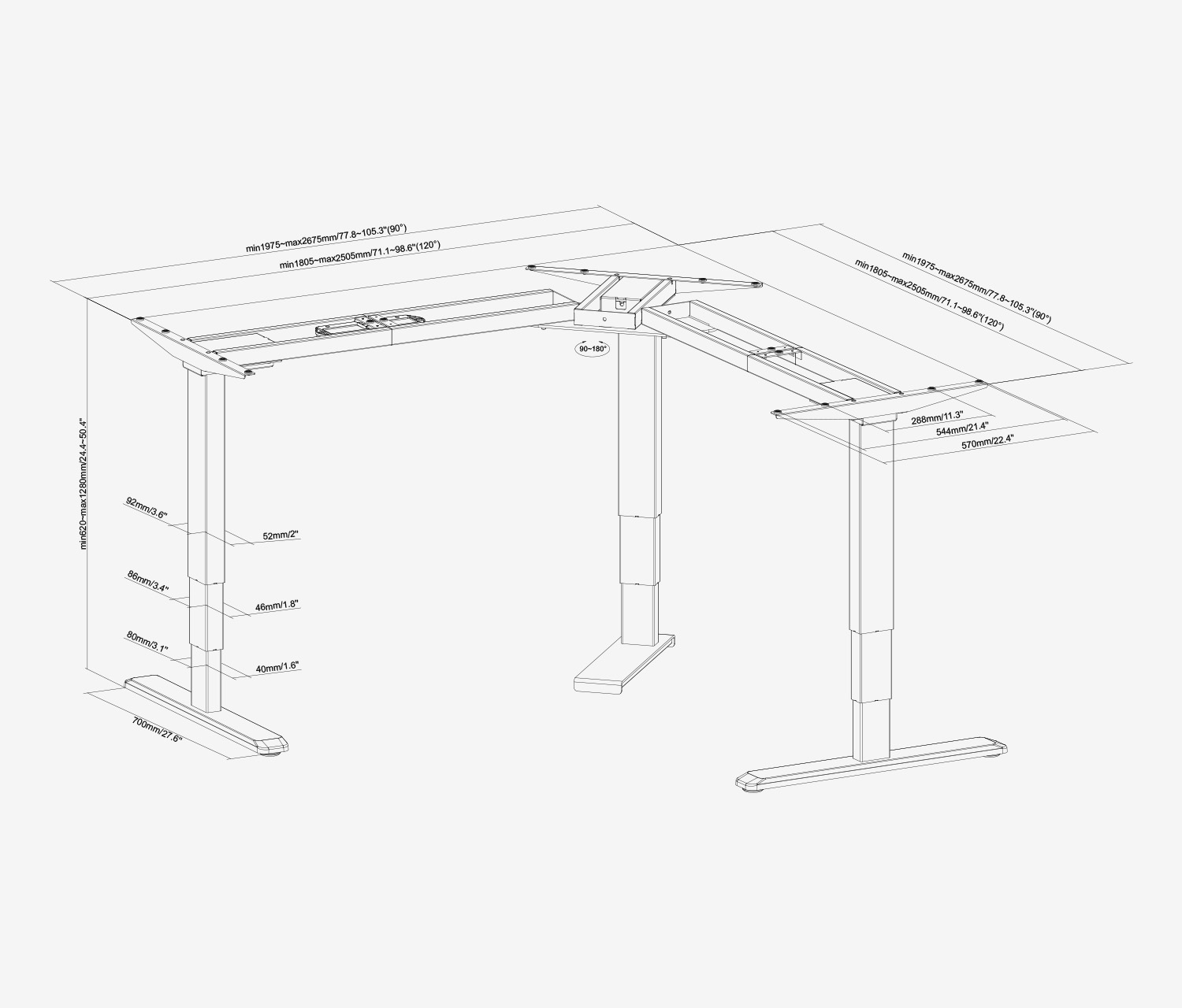 PRIMUS hoektafelframe Flex XL