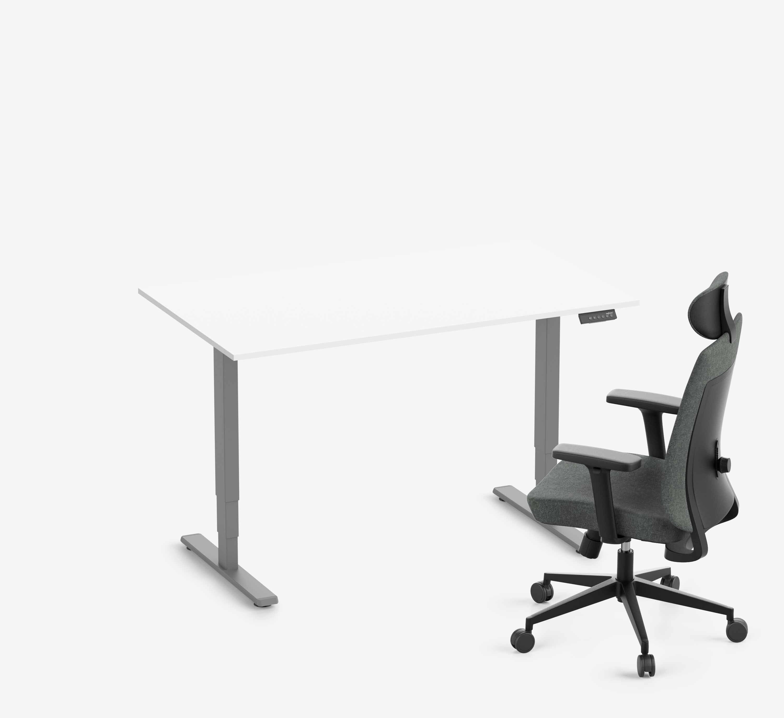 FOKUS + Stoel Grijs Topwit Normaal 1400 x 80 x 19 mm