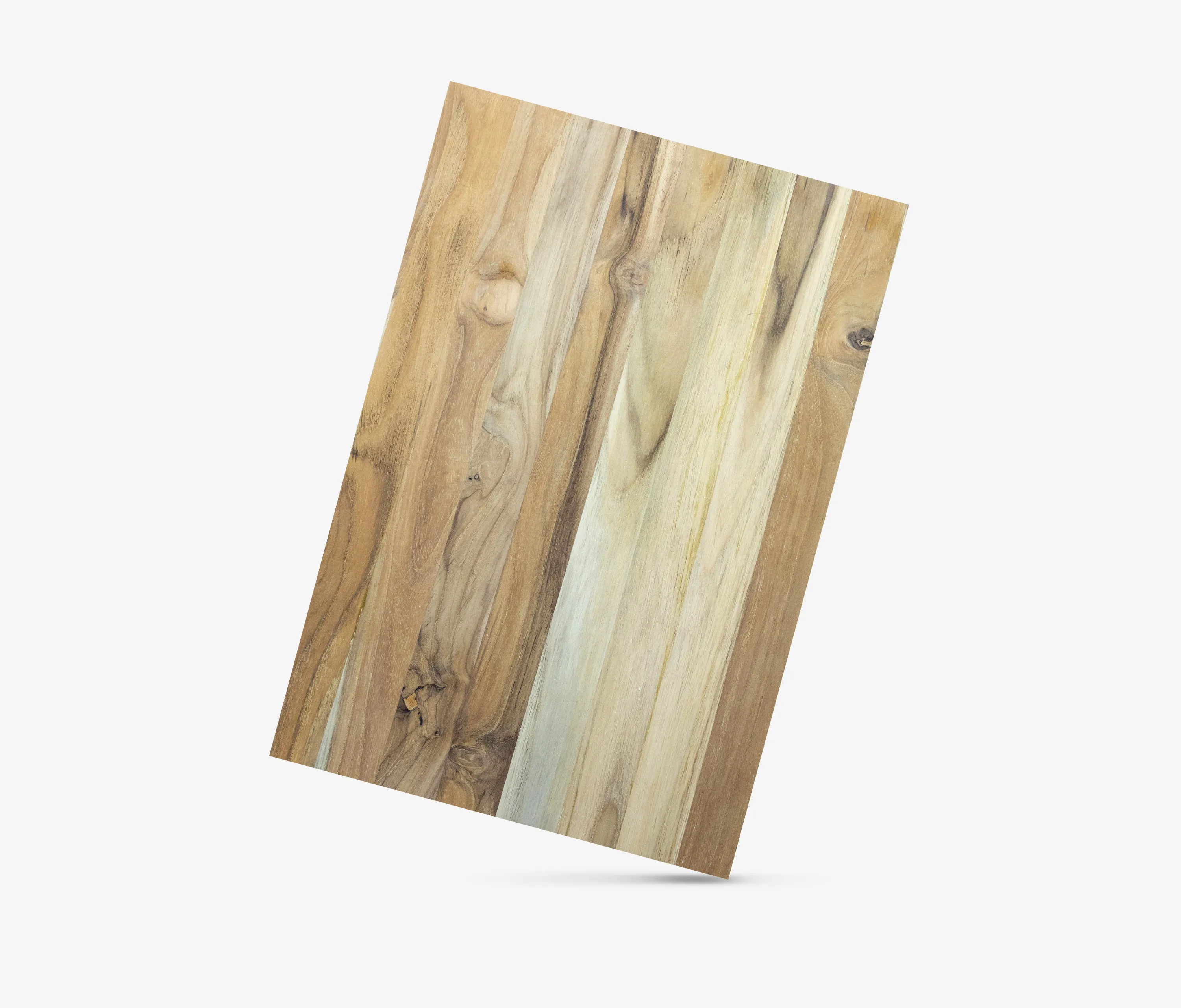 Teak tafelblad met doorlopende latten