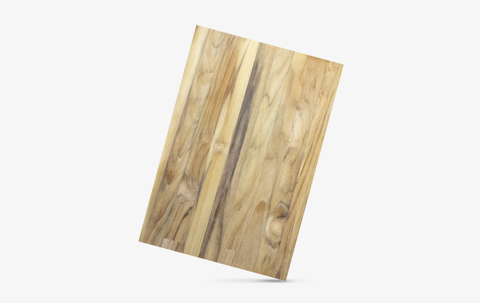 Teak paneel met korte latten