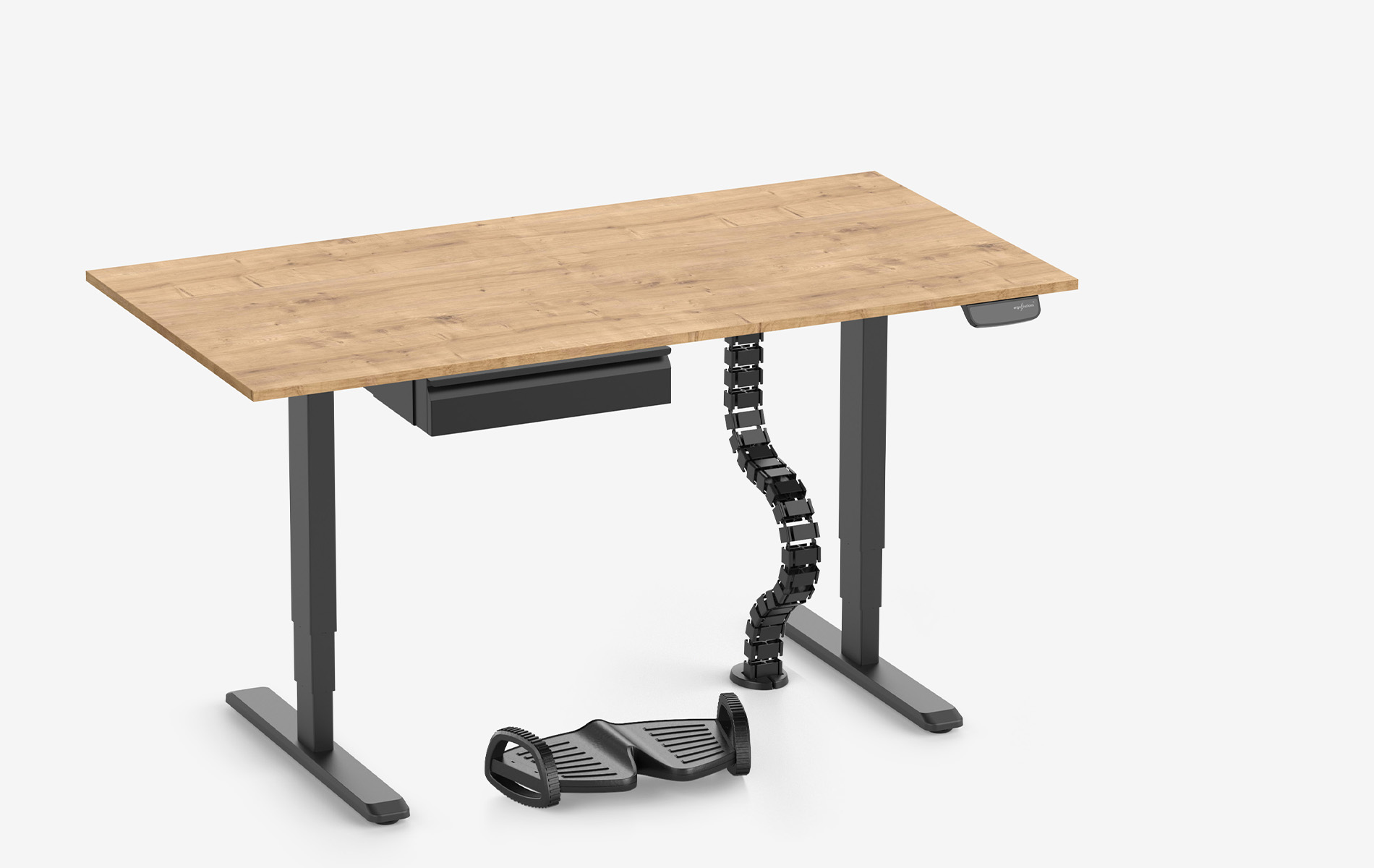 PRIMUS bureau + lade, kabelslang & voetsteun