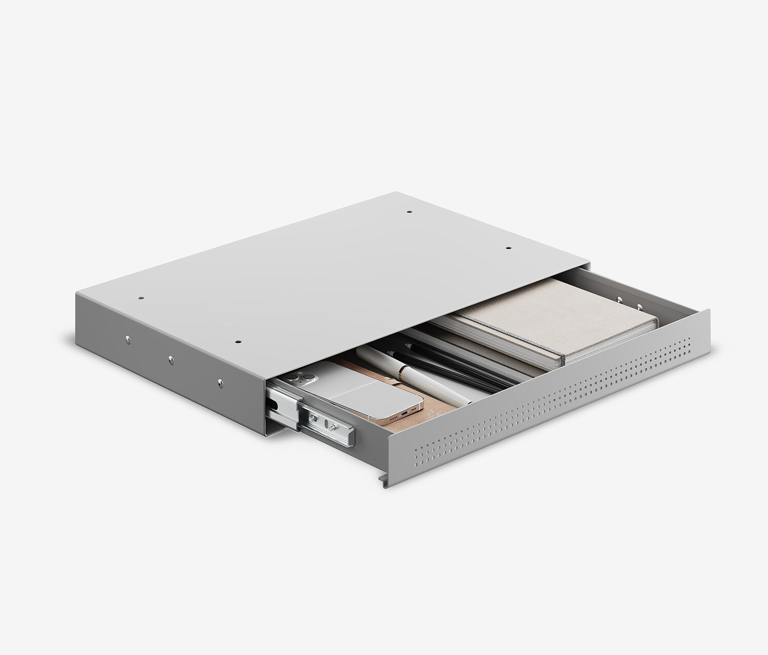 Ondertafel lade Slimline Grijs