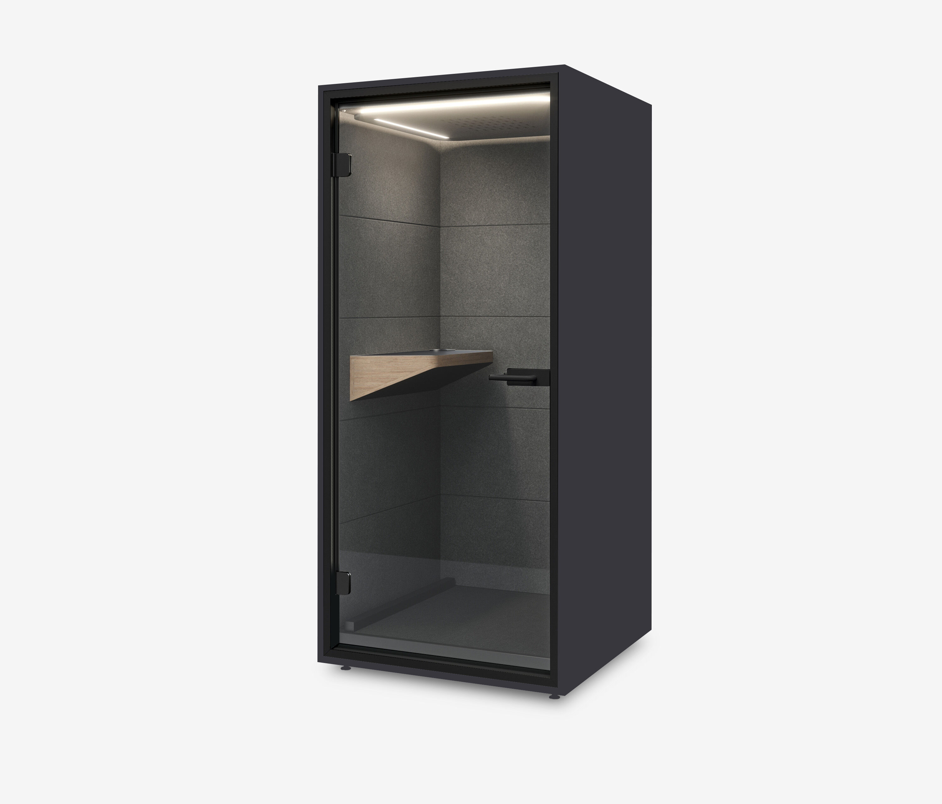 Telefooncel Single Antraciet Zwart Grijs Standaard