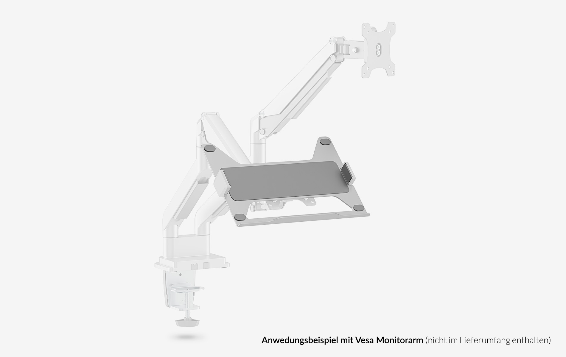 Laptophouder voor VESA-monitorarmen
