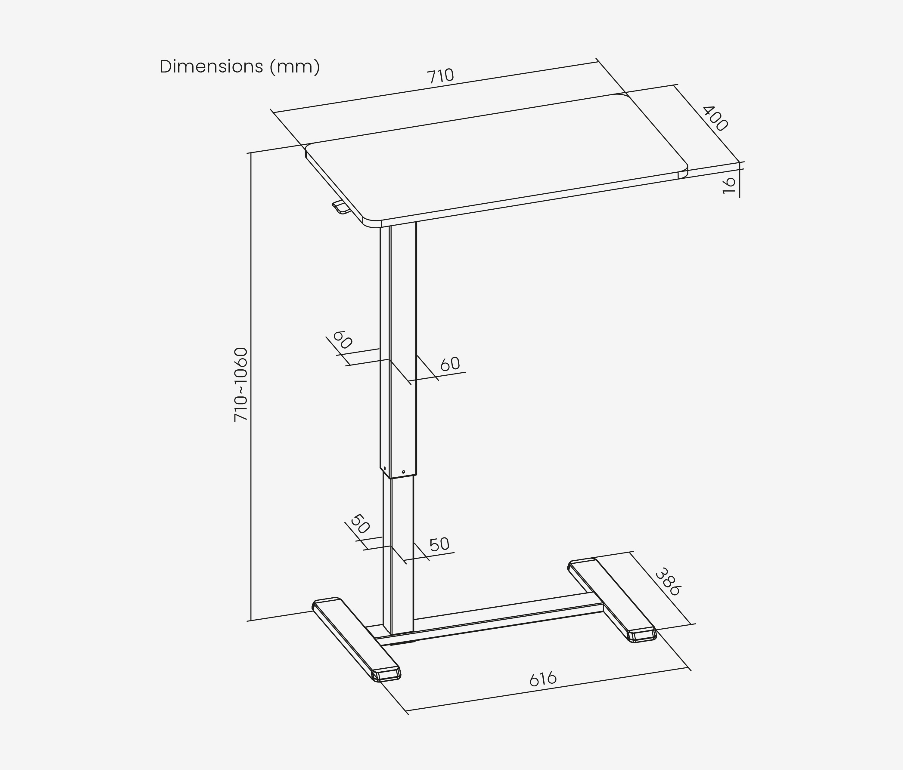 Bijzettafel EASY Wit