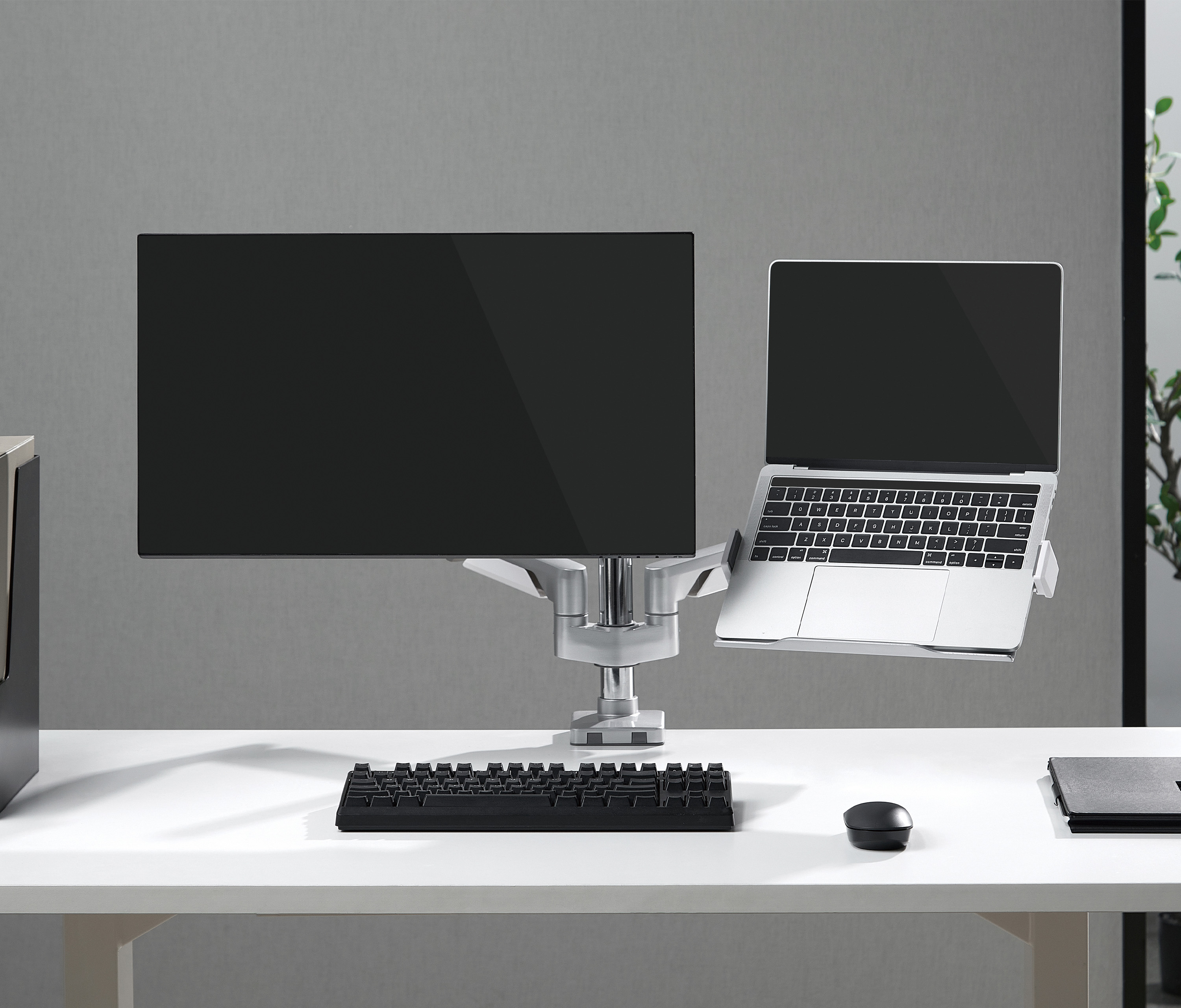 Laptophouder voor VESA-monitorarmen
