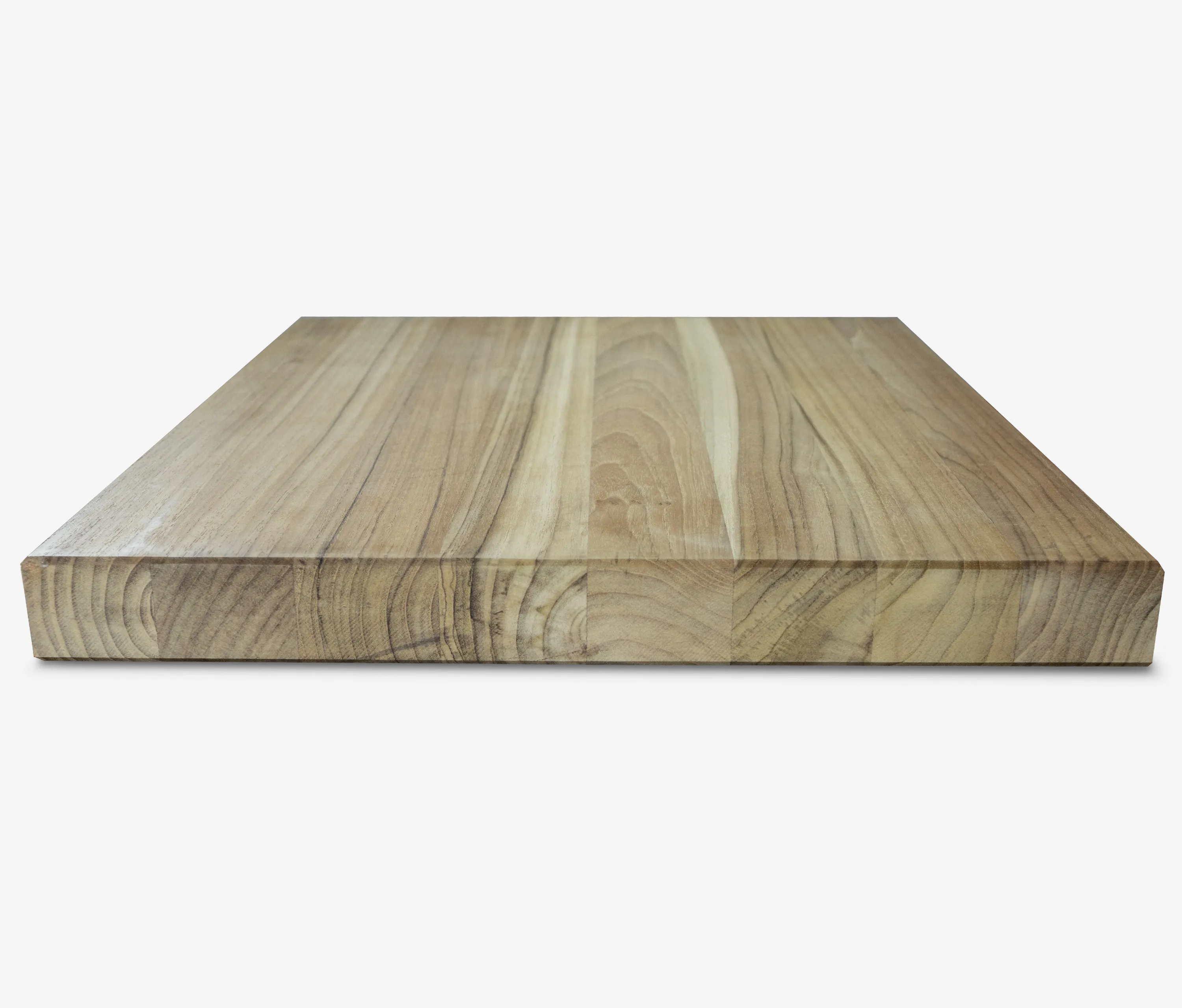Teak tafelblad met doorlopende latten