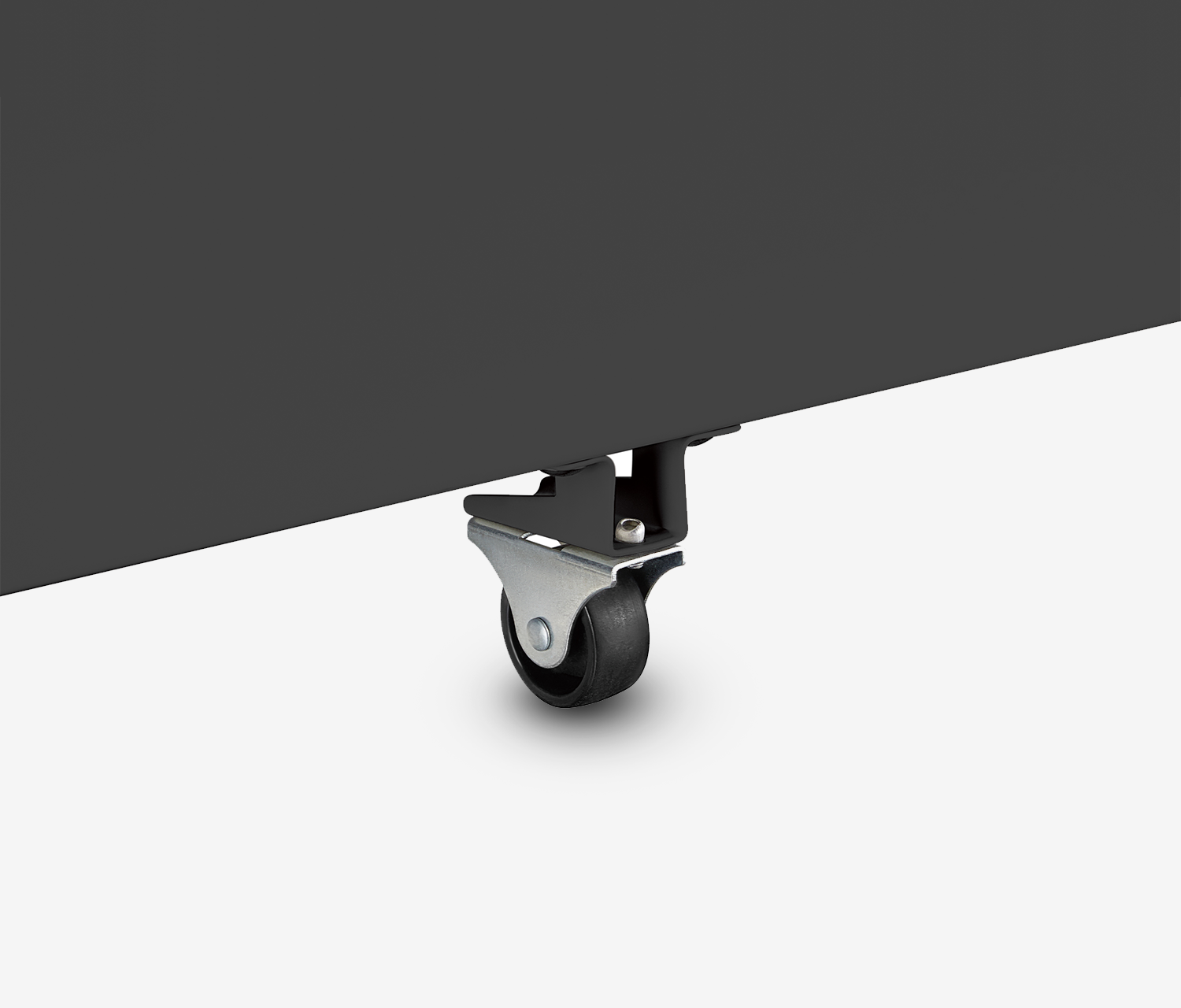 Metalen rolcontainer Zwart Notenhout