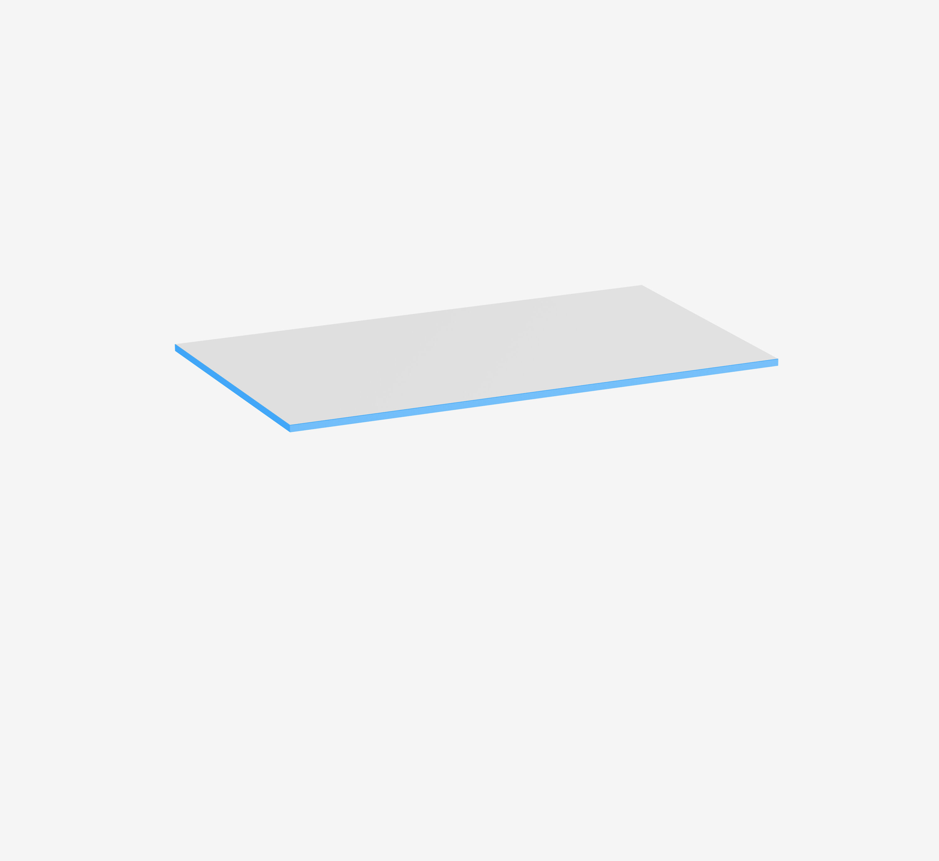 Gaming Tafelblad Wit Rechthoek Topwit Ocean 1400 x 800 x 19 mm