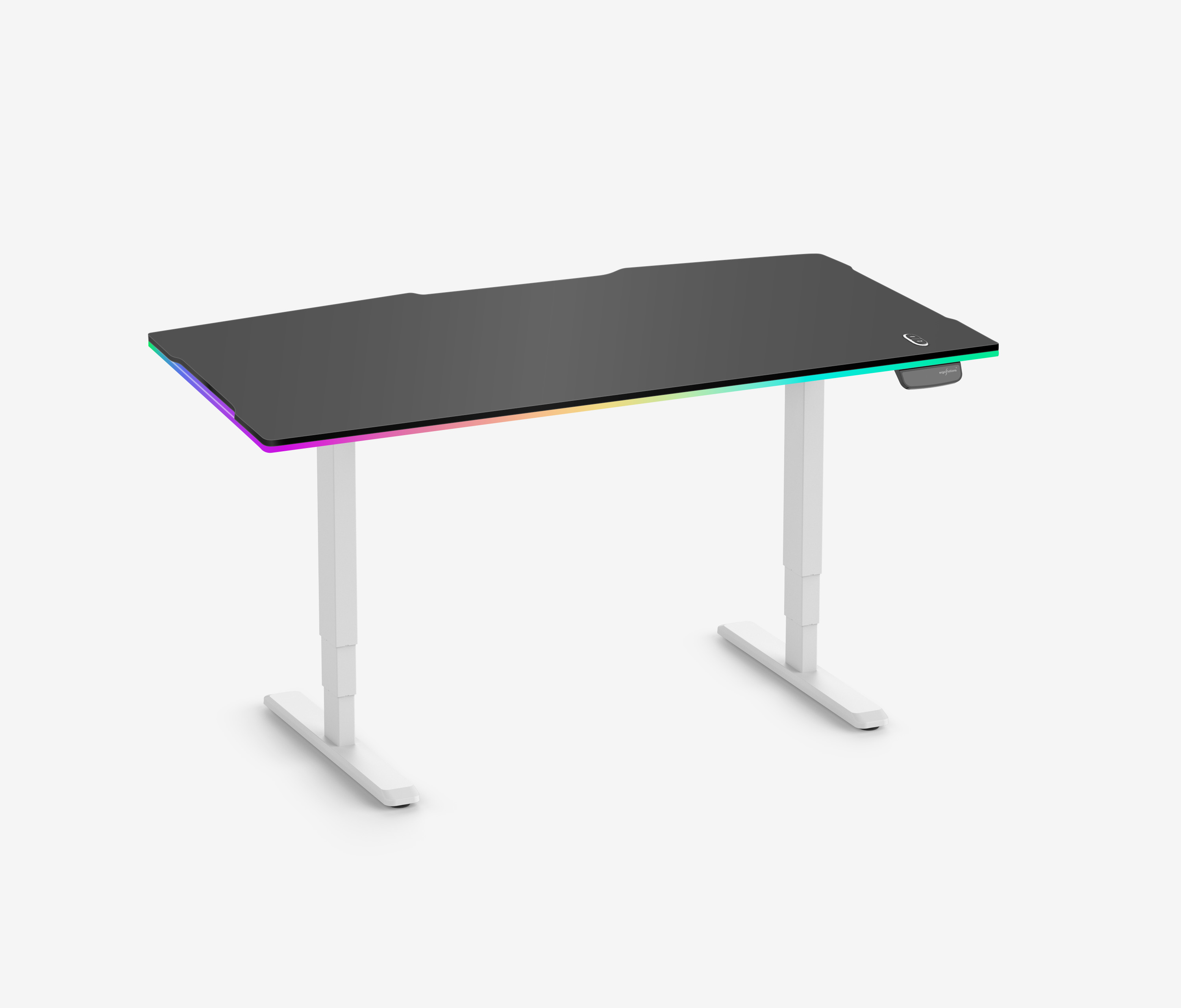 PRIMUS LED Gamingschreibtisch Gestell Weiß 160x80 