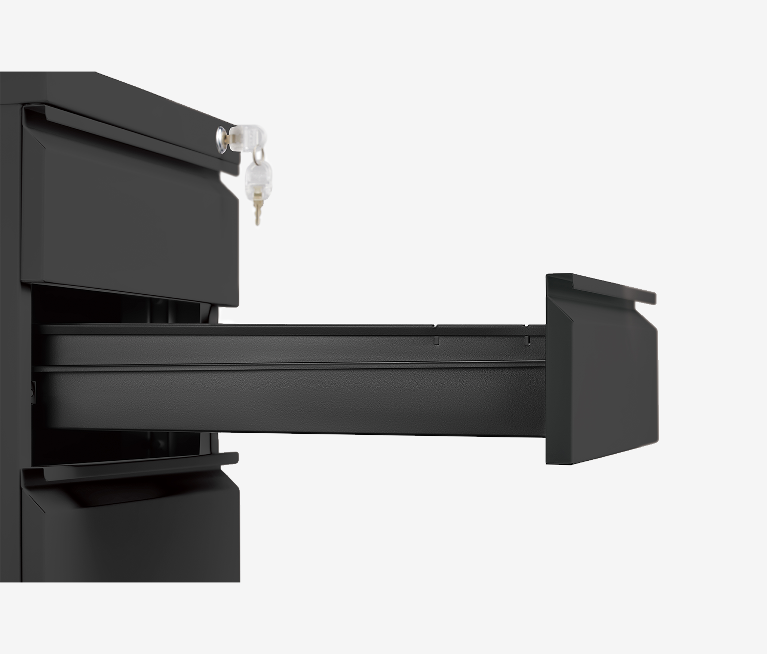 Metalen rolcontainer Zwart Notenhout