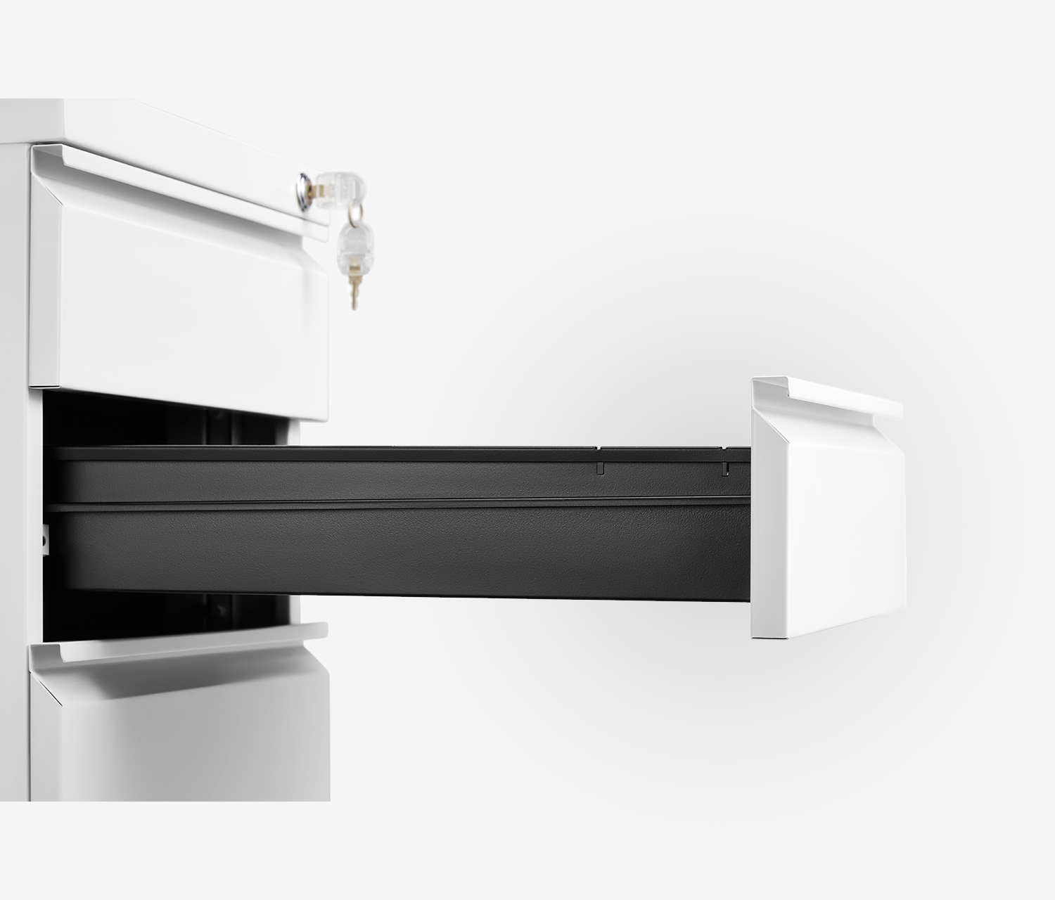 Metalen rolcontainer Wit Lichtgrijs
