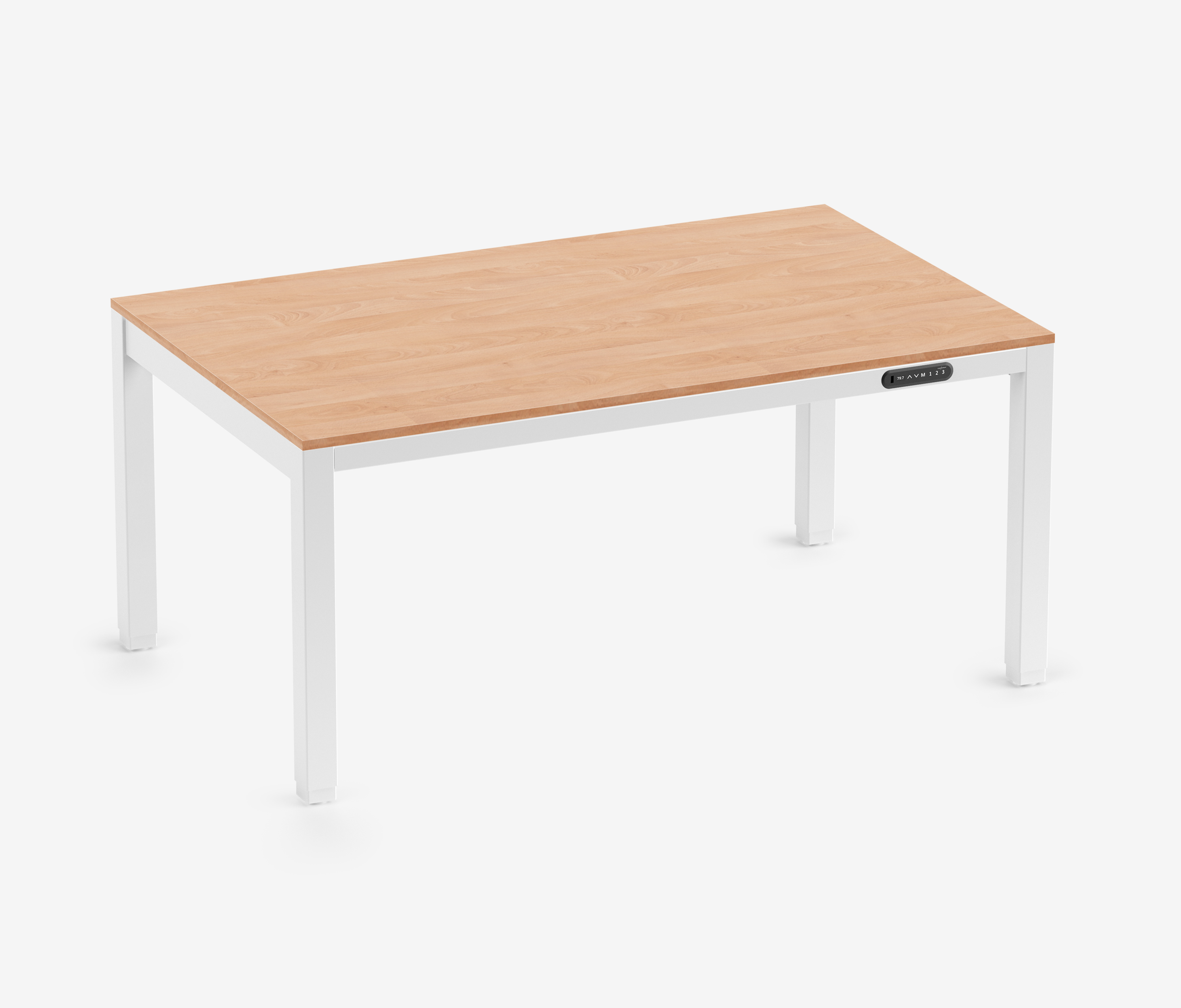 PRIMUS 4-poot bureau Wit Beuken 1600 x 1000 x 25 mm