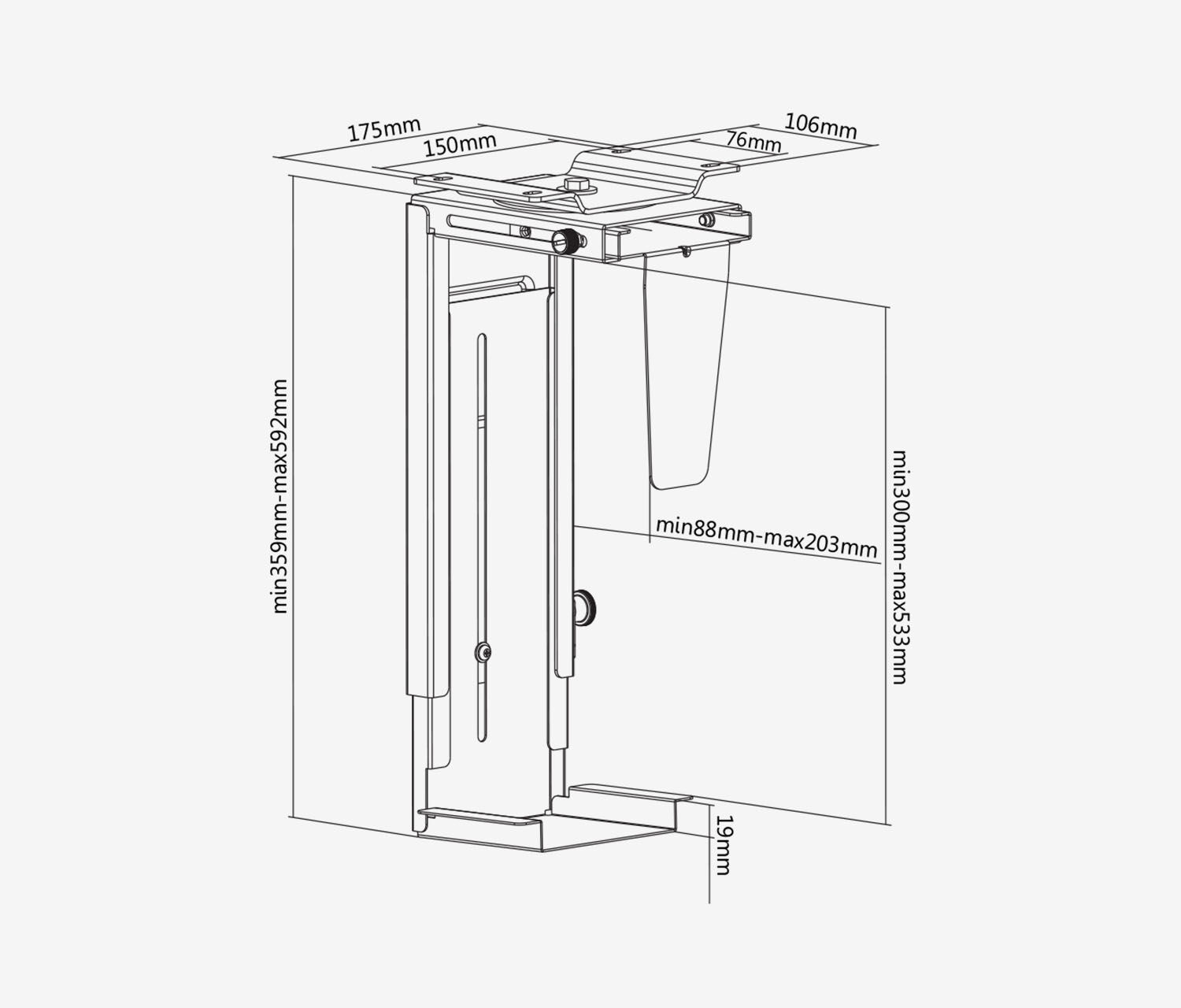 Desktop PC-houder
