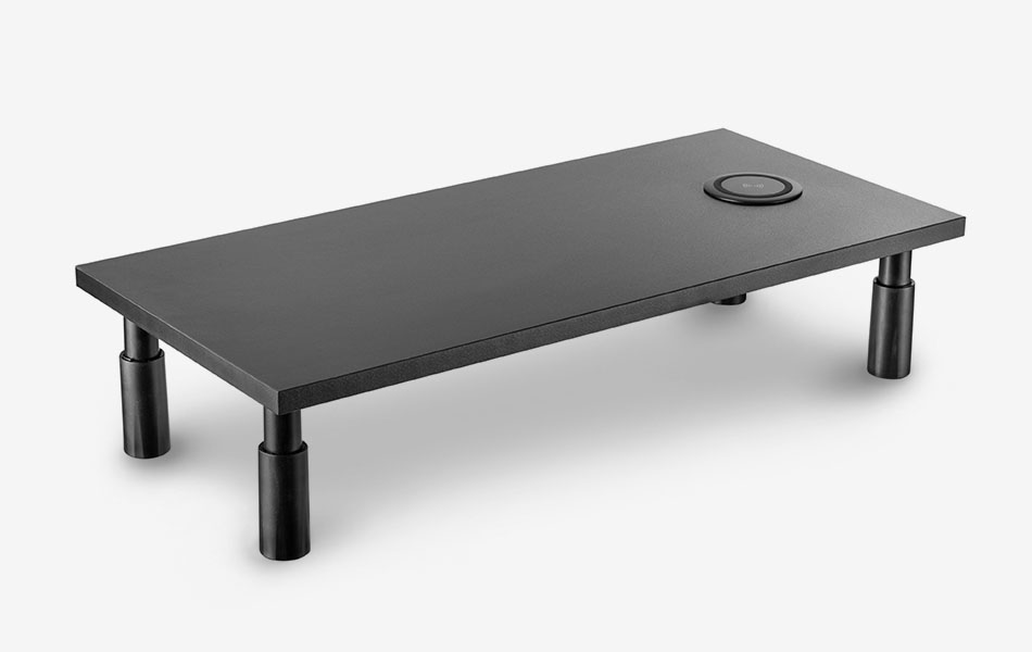 Monitorverhoger met geïntegreerde Qi-oplader