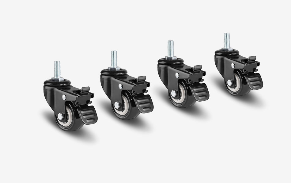 Set van 4 wielen voor bureaus