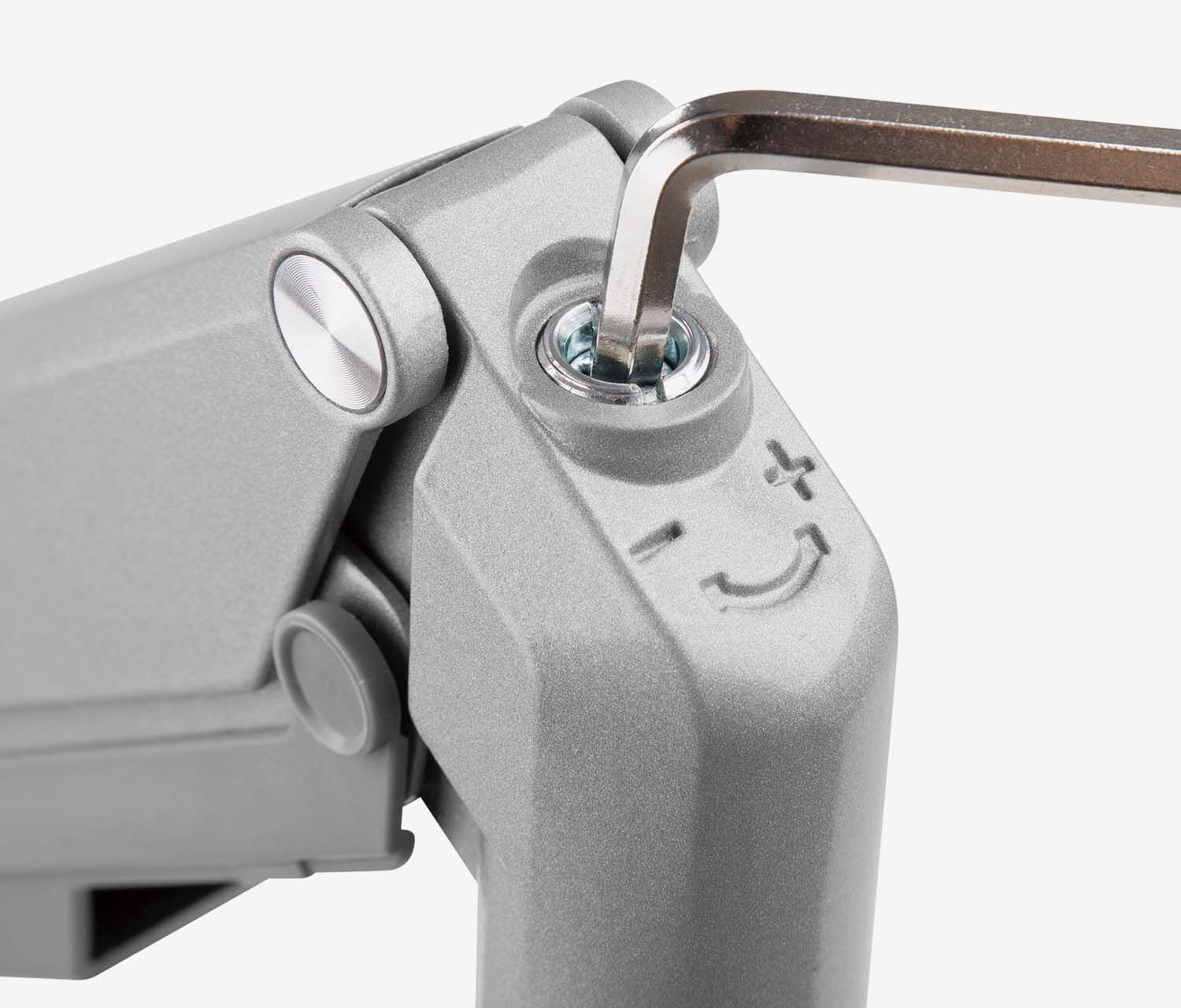 Enkele gasveer monitorarm - zwart