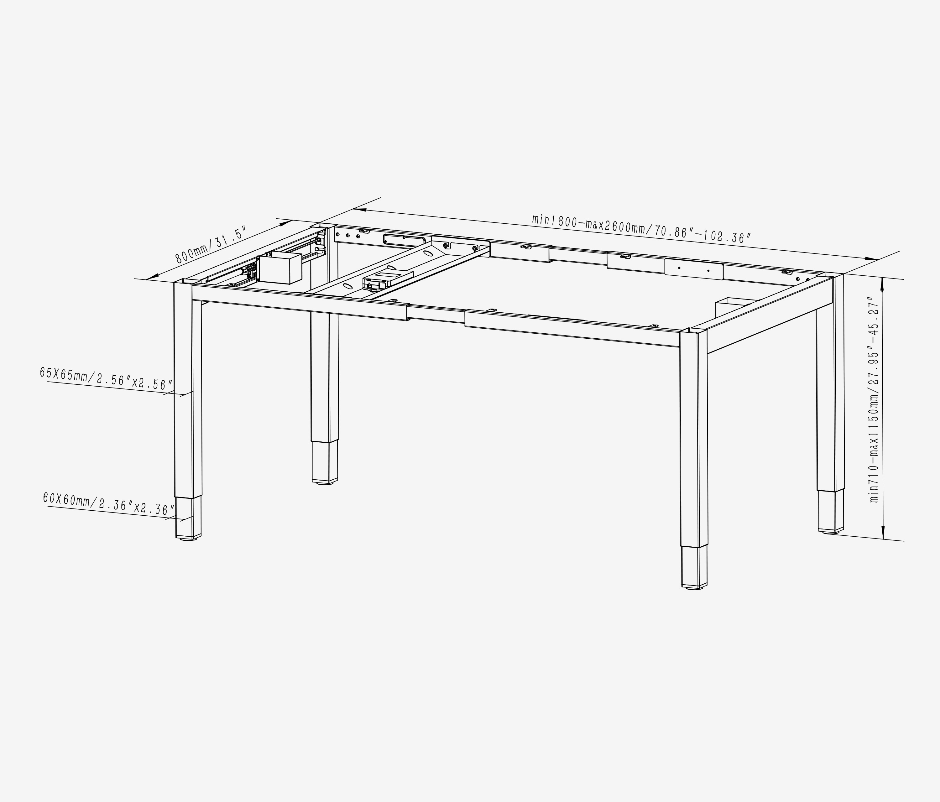 PRIMUS 4-poot tafelframe XL