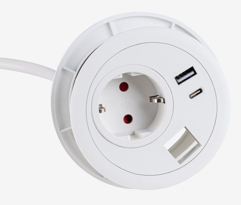 Stopcontact met 2-voudige USB-oplader