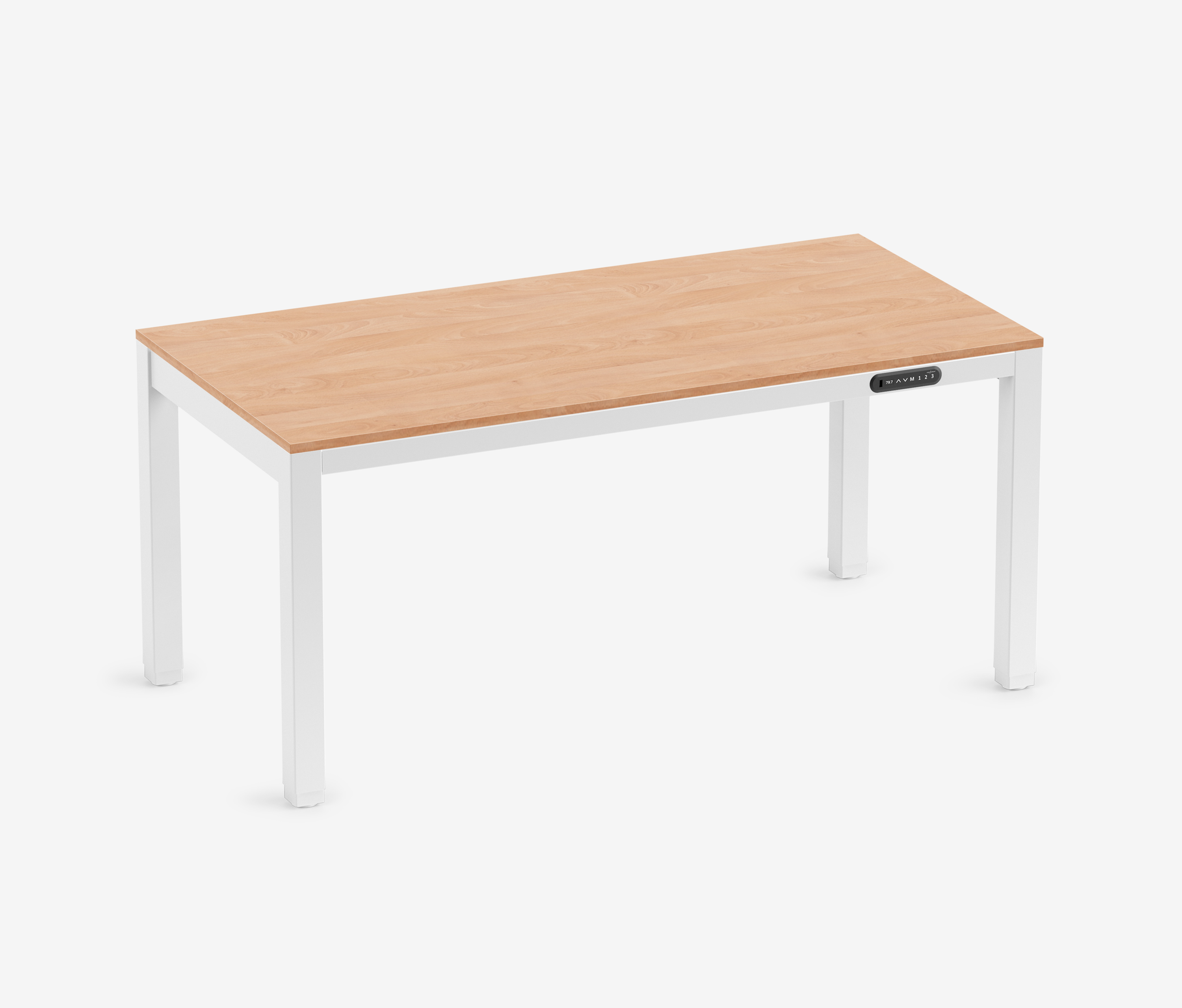 PRIMUS 4-poot bureau Wit Beuken 1600 x 800 x 25 mm