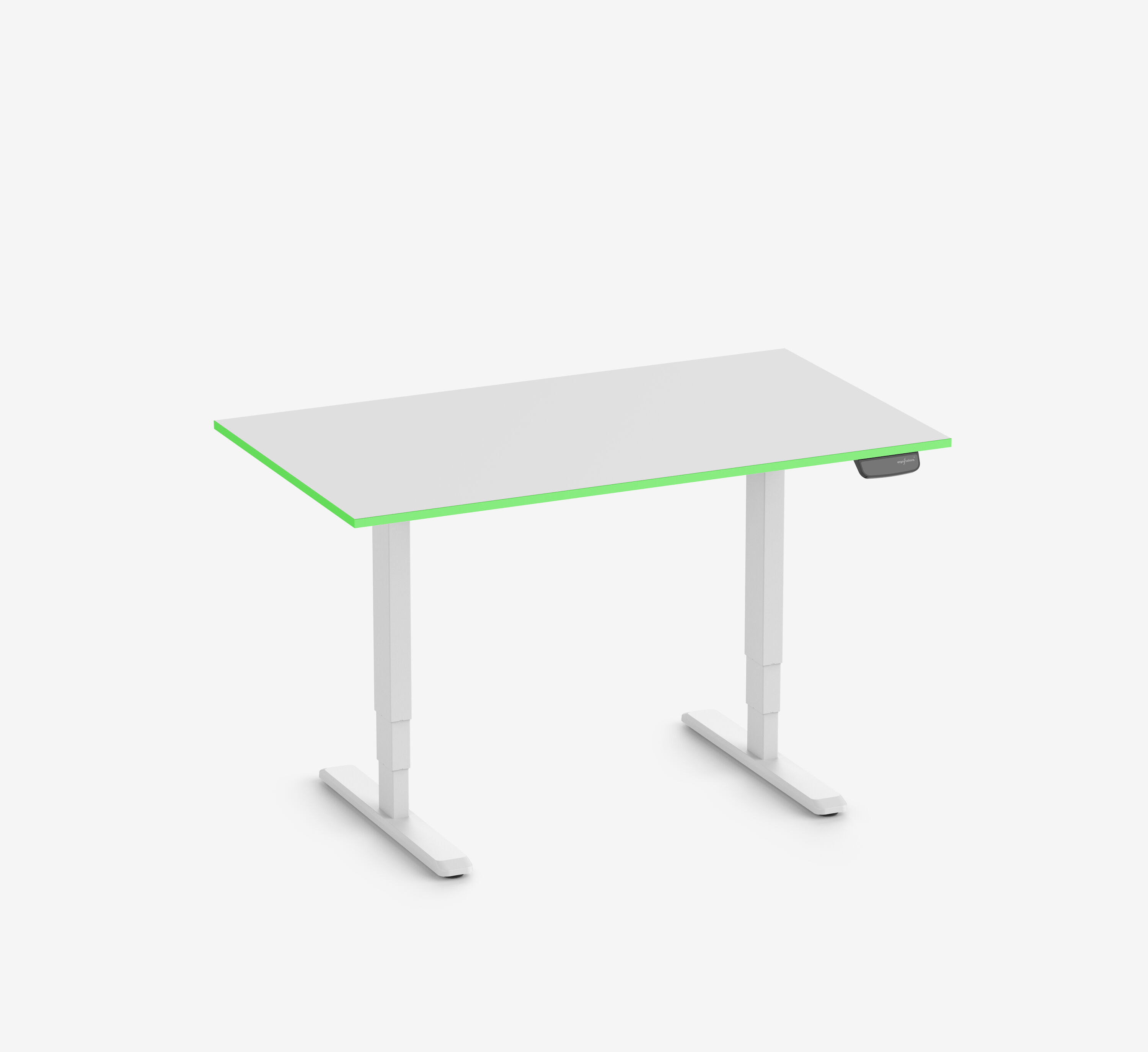 Primus Gaming bureau Rechthoek, Wit Klassiek Acid Green 140x80