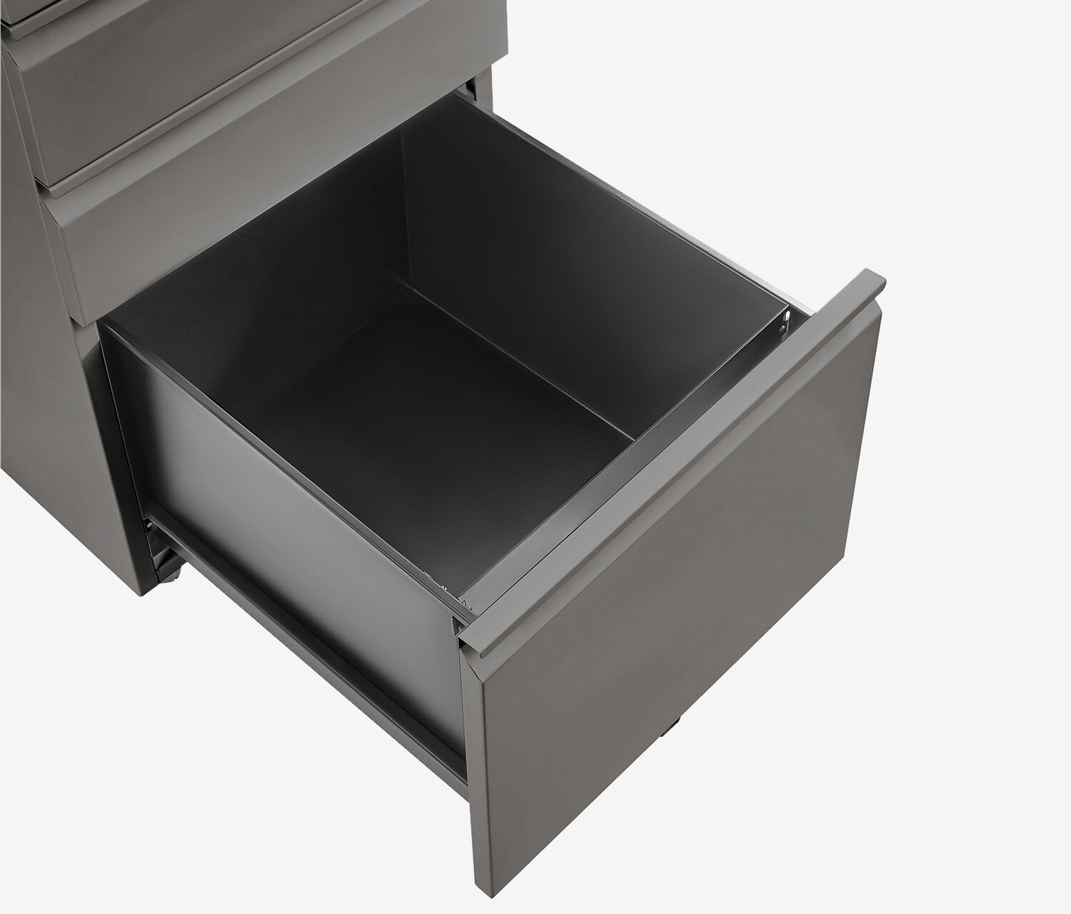 Metalen rolcontainer Grijs Beukenhout