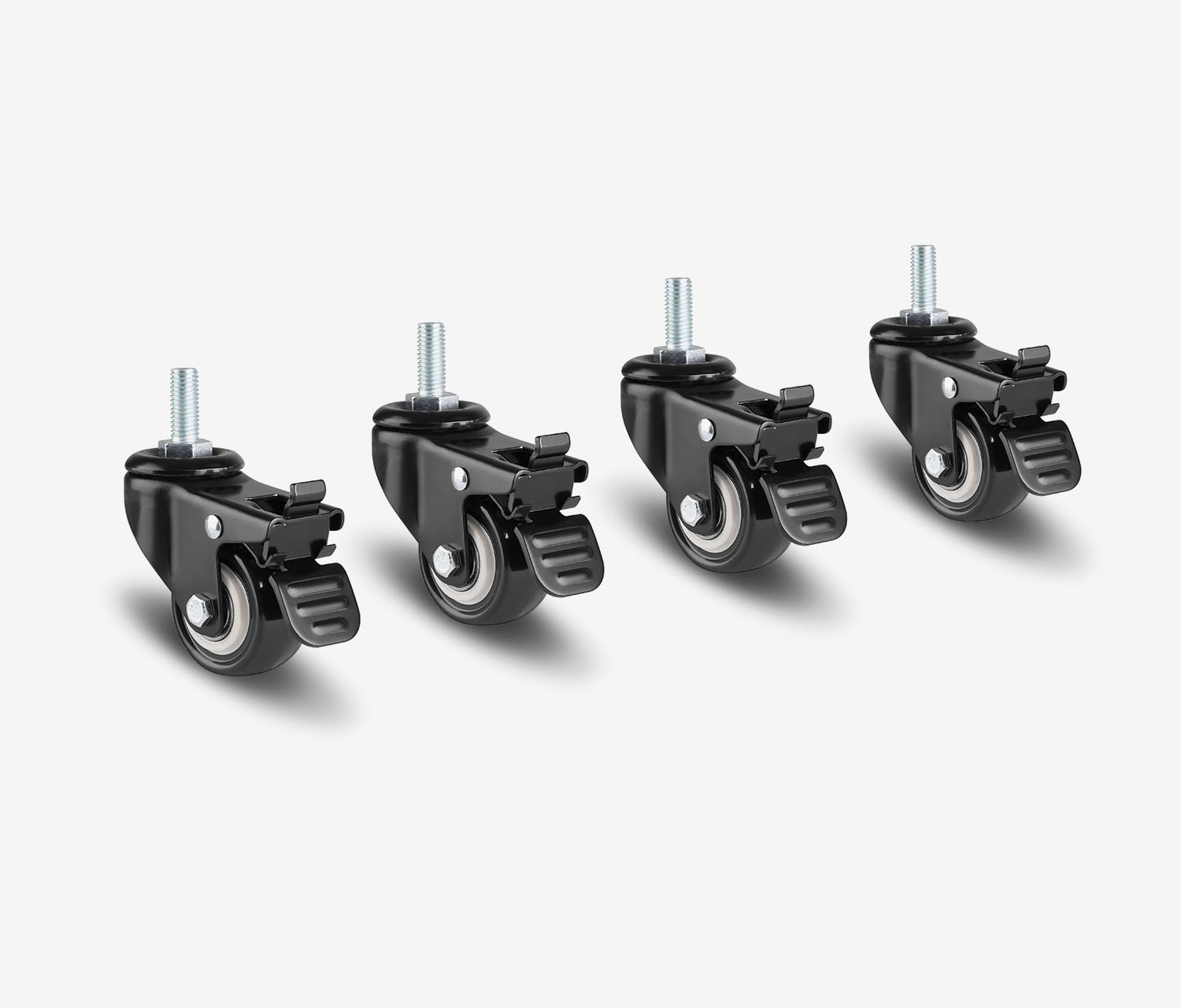 Set van 4 wielen voor bureaus
