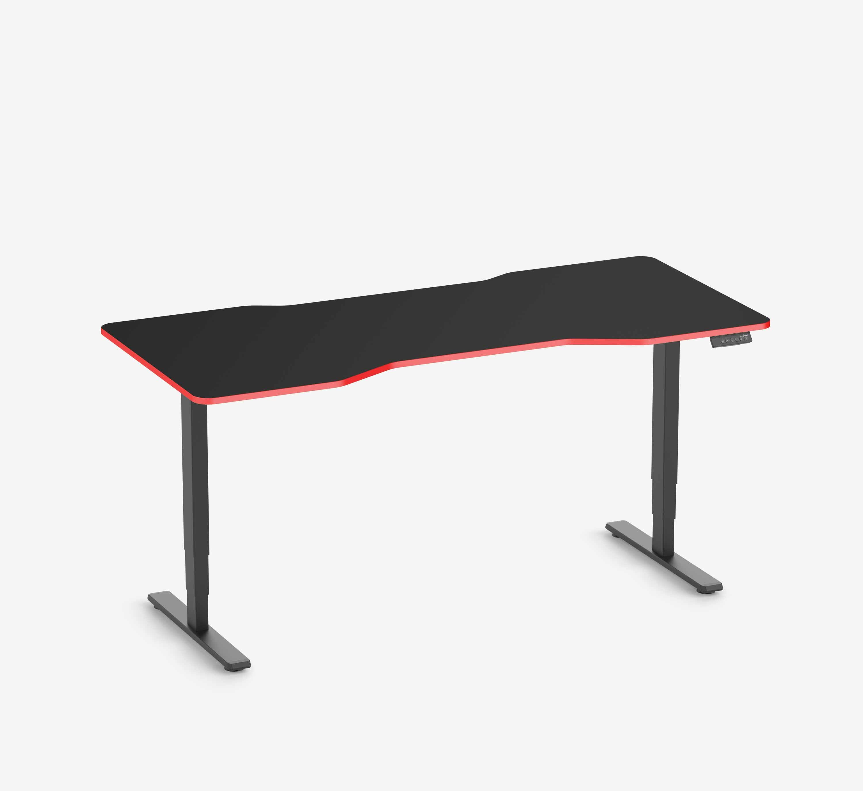 FOKUS Gaming bureau Zwart 180x80 Cockpit Fire Red