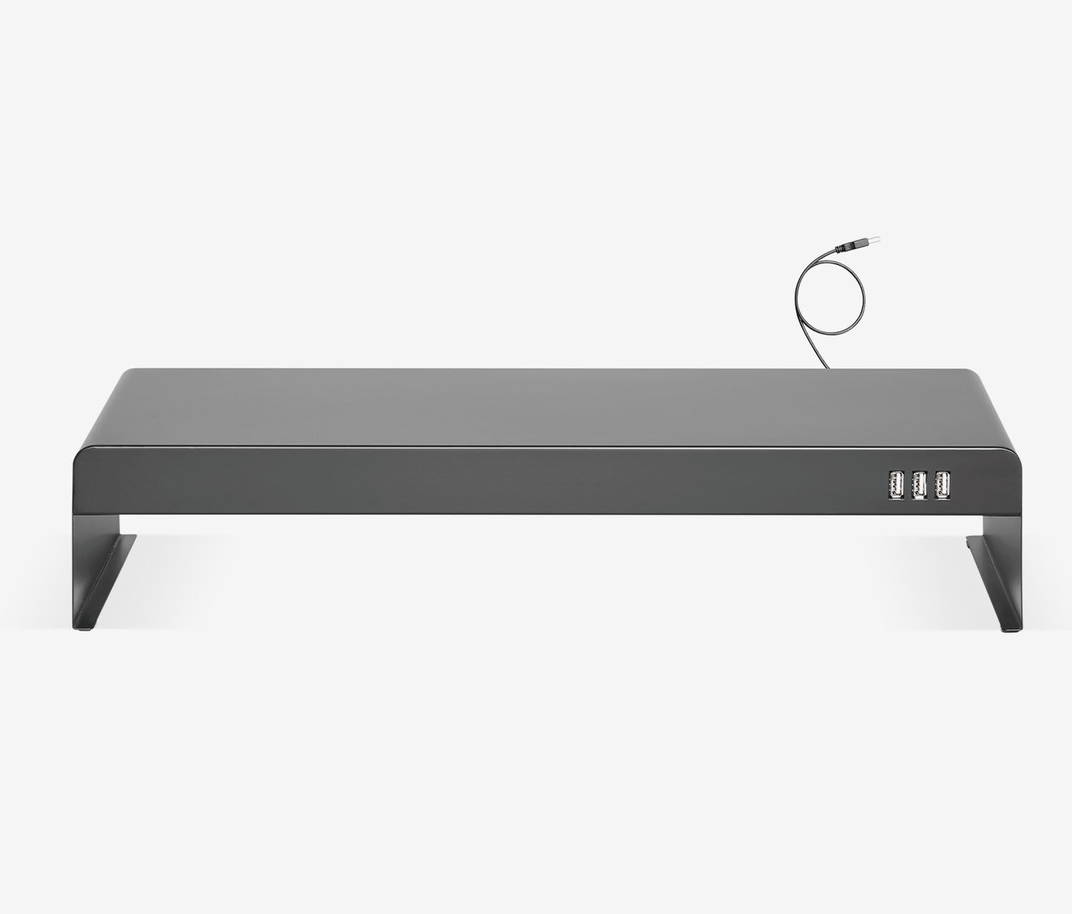 Stalen monitorverhoging met 3-poorts USB-hub