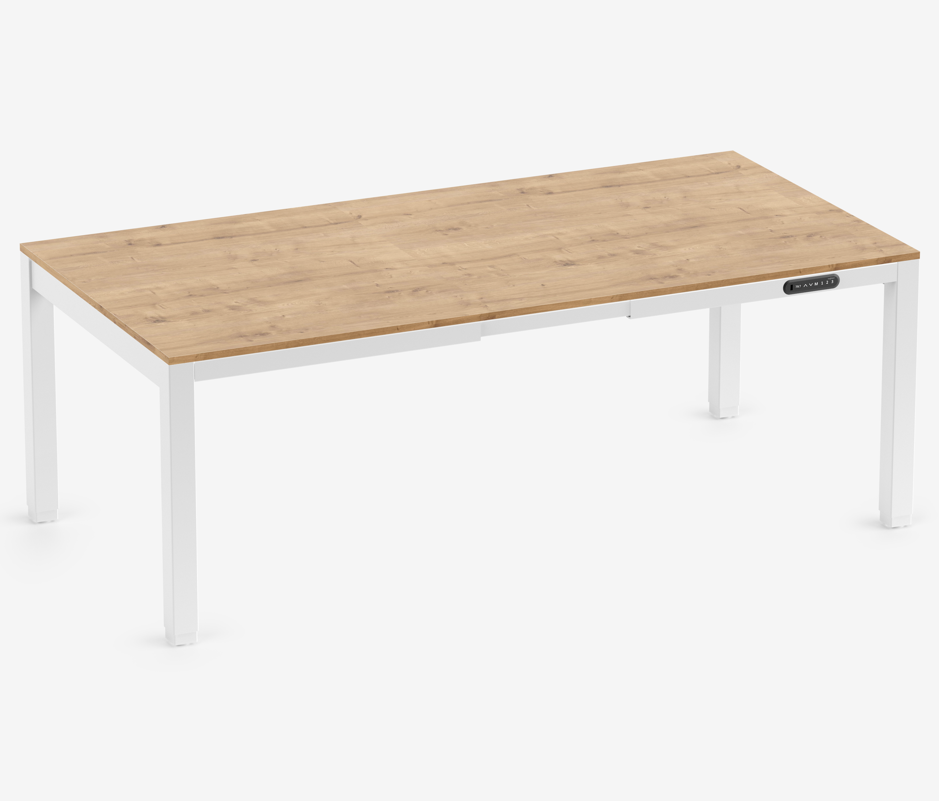 PRIMUS 4-poot bureau Wit Eiken 2000 x 1000 x 25 mm