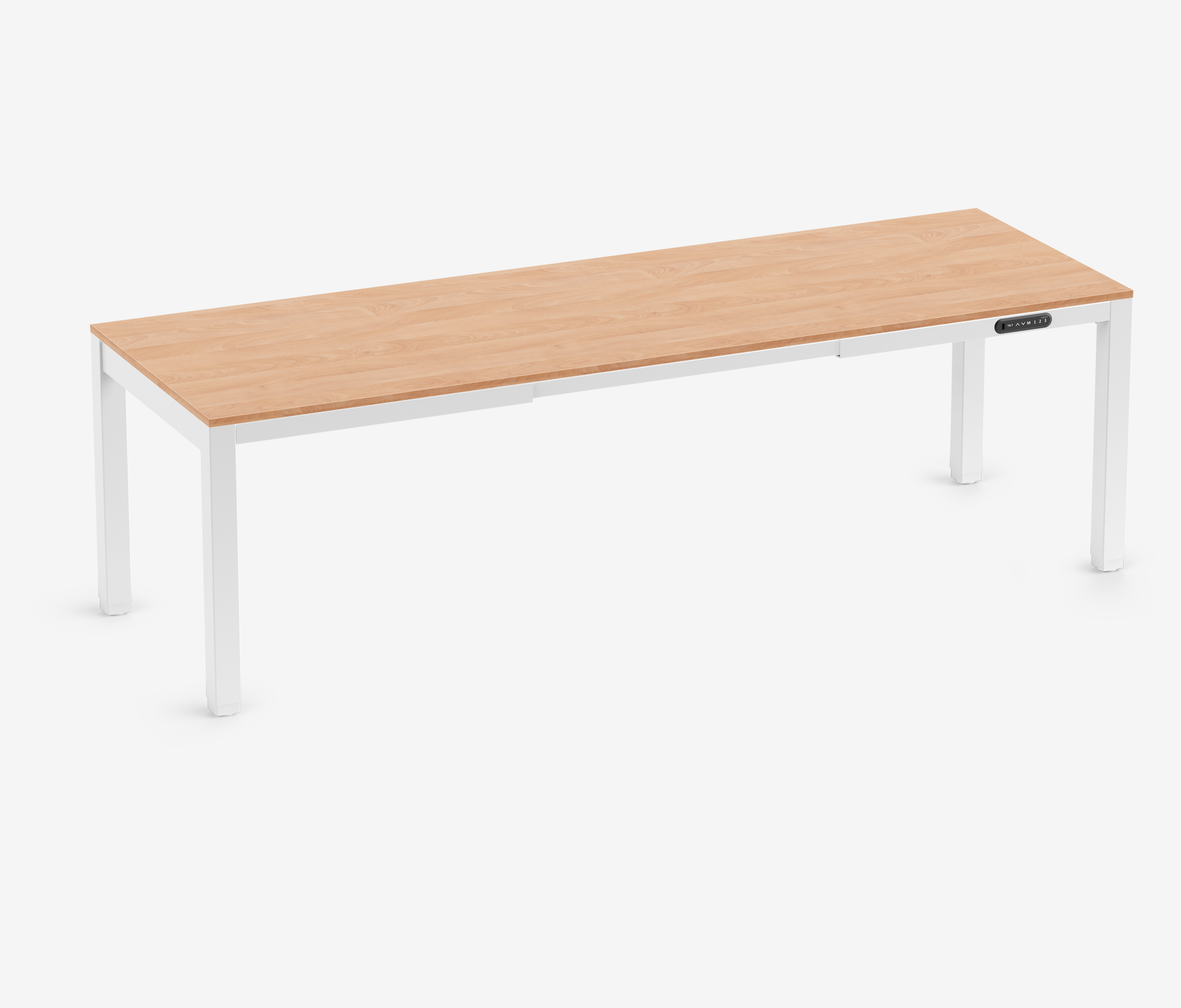 PRIMUS 4-poot bureau Wit Beuken 2400 x 800 x 25 mm
