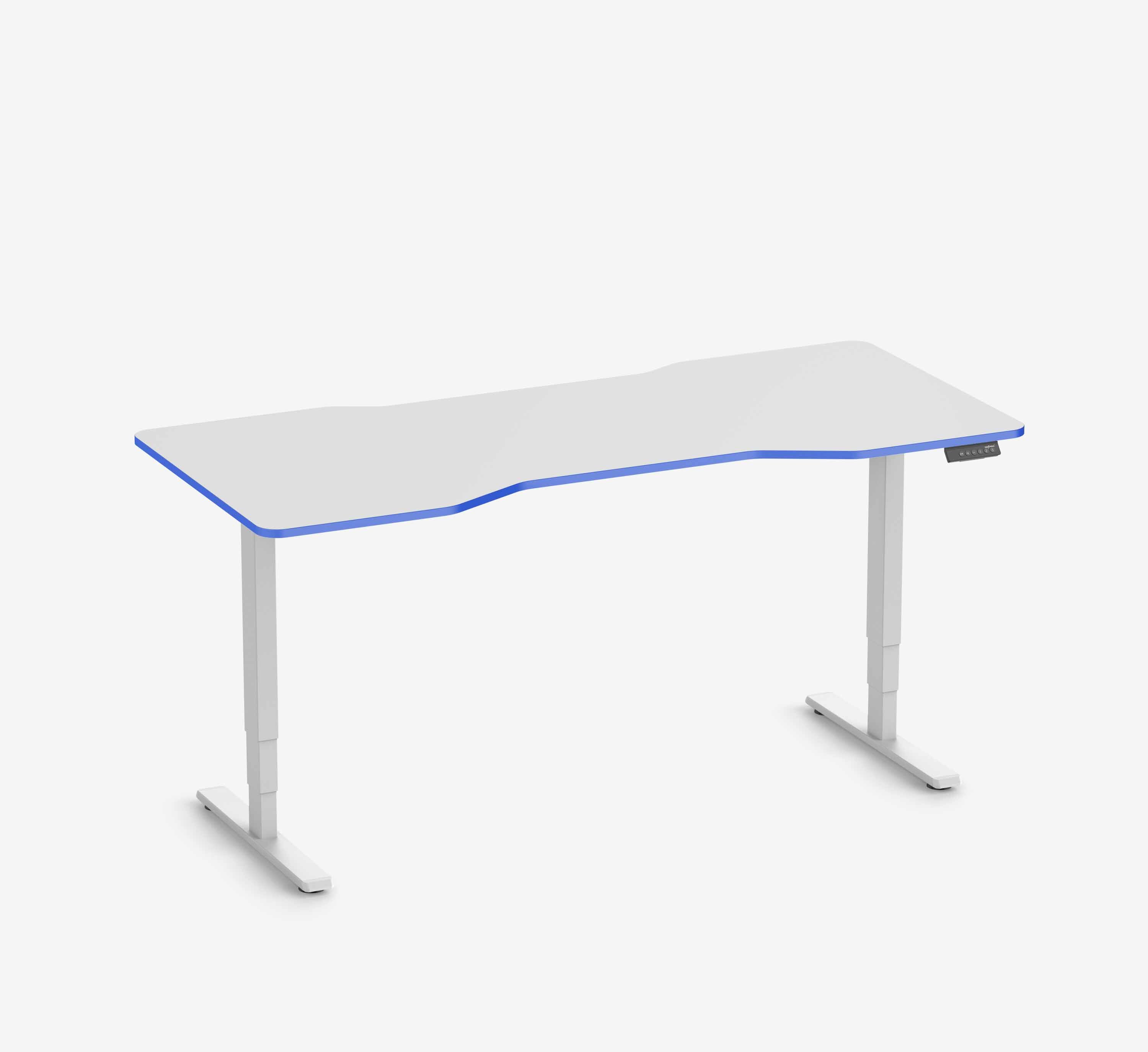 FOKUS Gaming bureau Wit 180x80 Cockpit Royal Blue